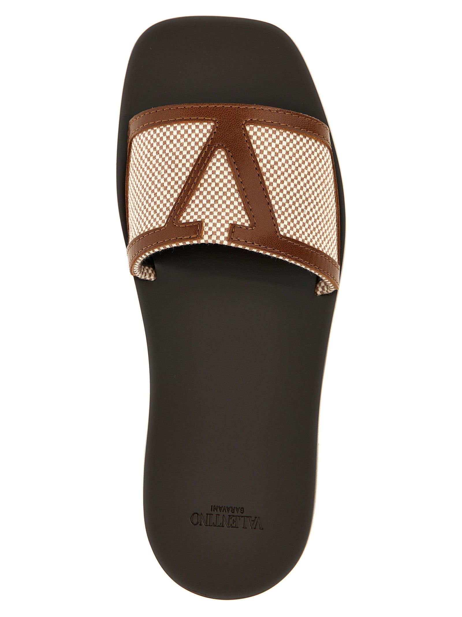 Valentino Garavani VLogo sandals Brown Cotton