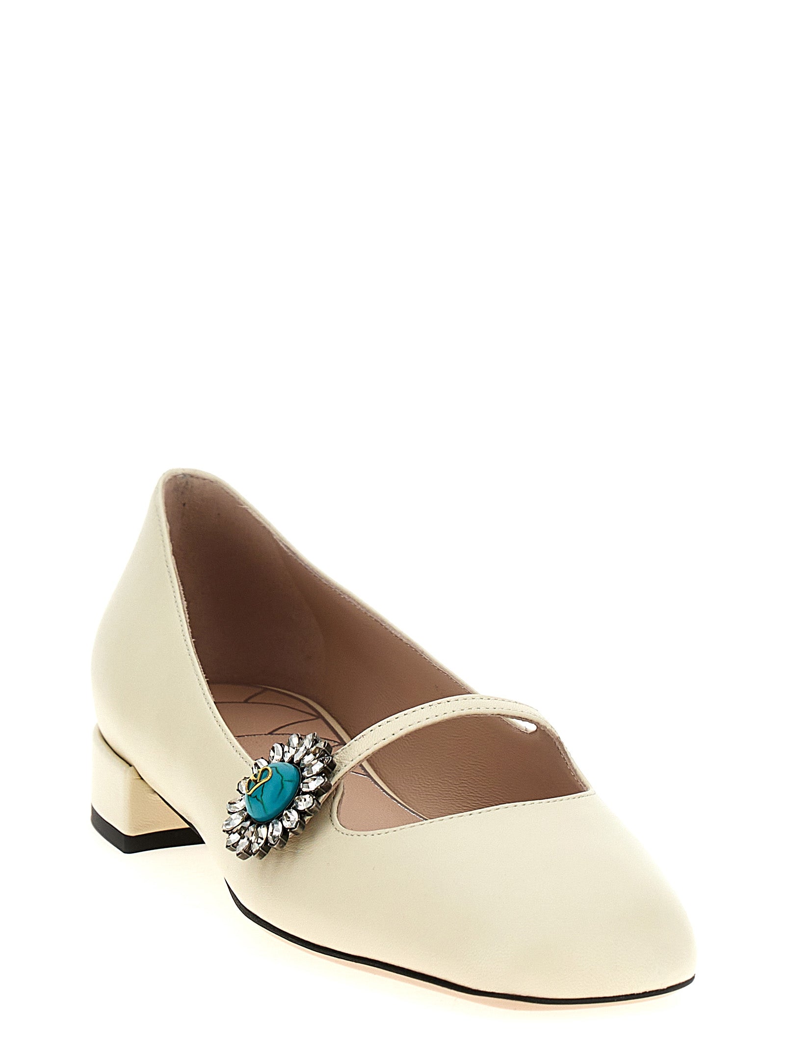 Valentino Garavani Preshoes Ballet Flats White Kid Leather Flat Shoes