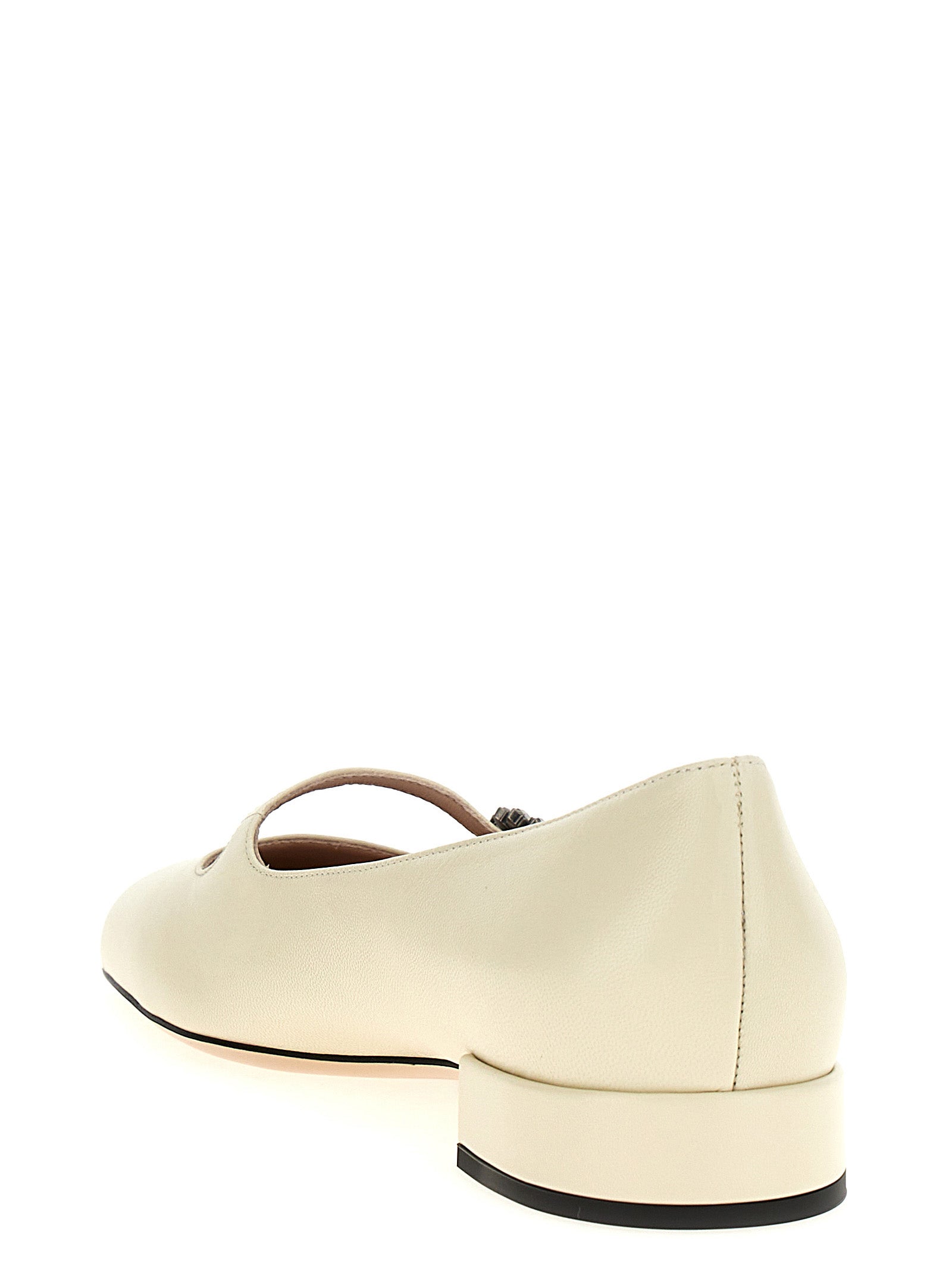 Valentino Garavani Preshoes Ballet Flats White Kid Leather Flat Shoes