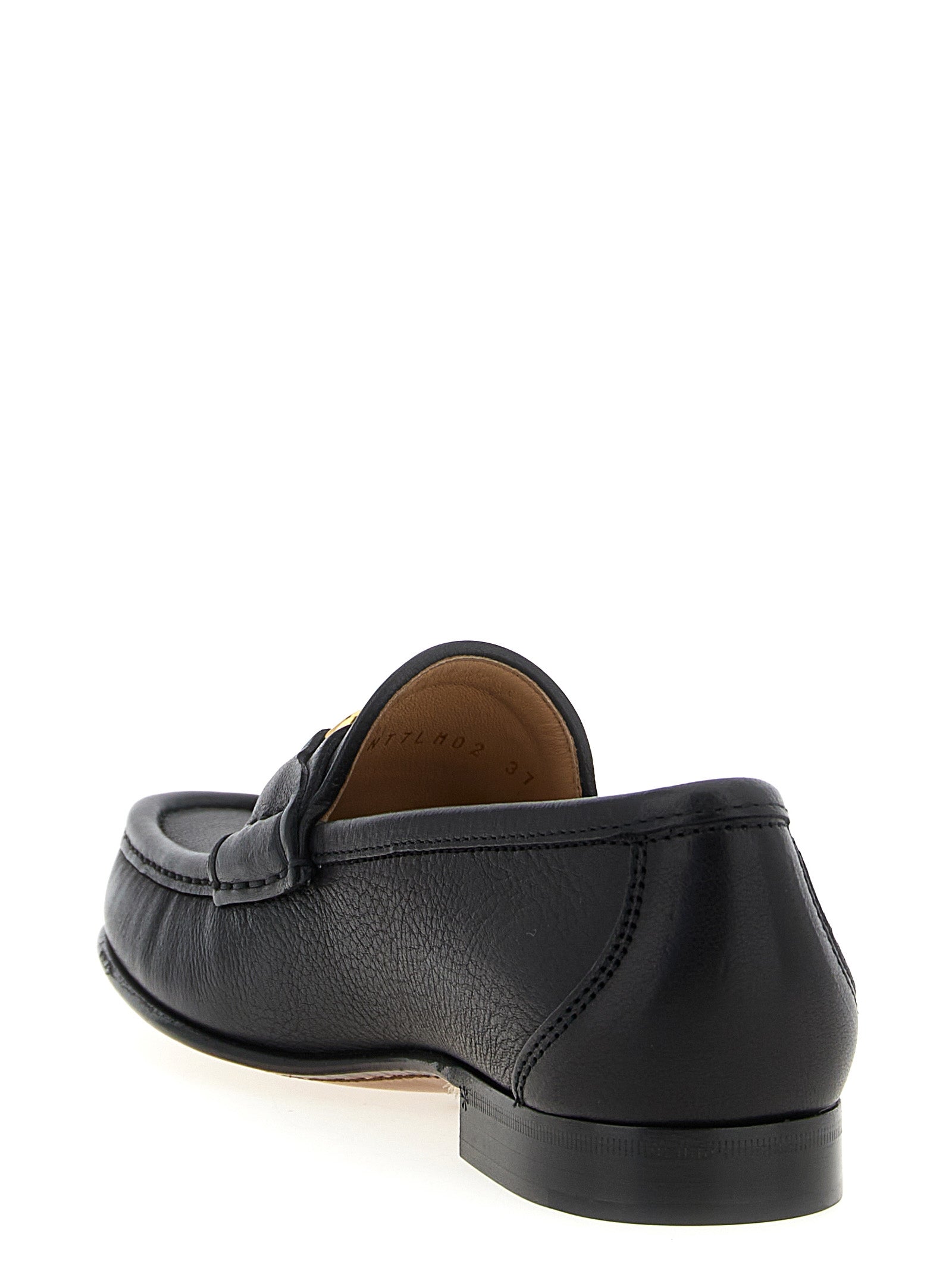 Valentino Garavani VLogo Signature Loafers Black Buffalo Leather