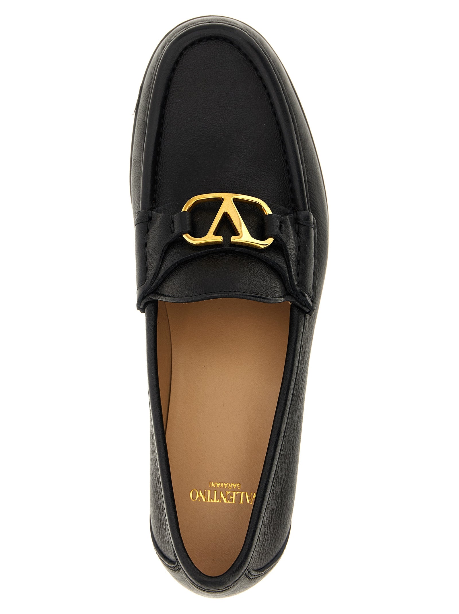 Valentino Garavani VLogo Signature Loafers Black Buffalo Leather