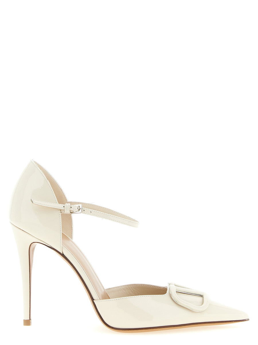 Valentino Garavani Patent Leather Pump — Cream