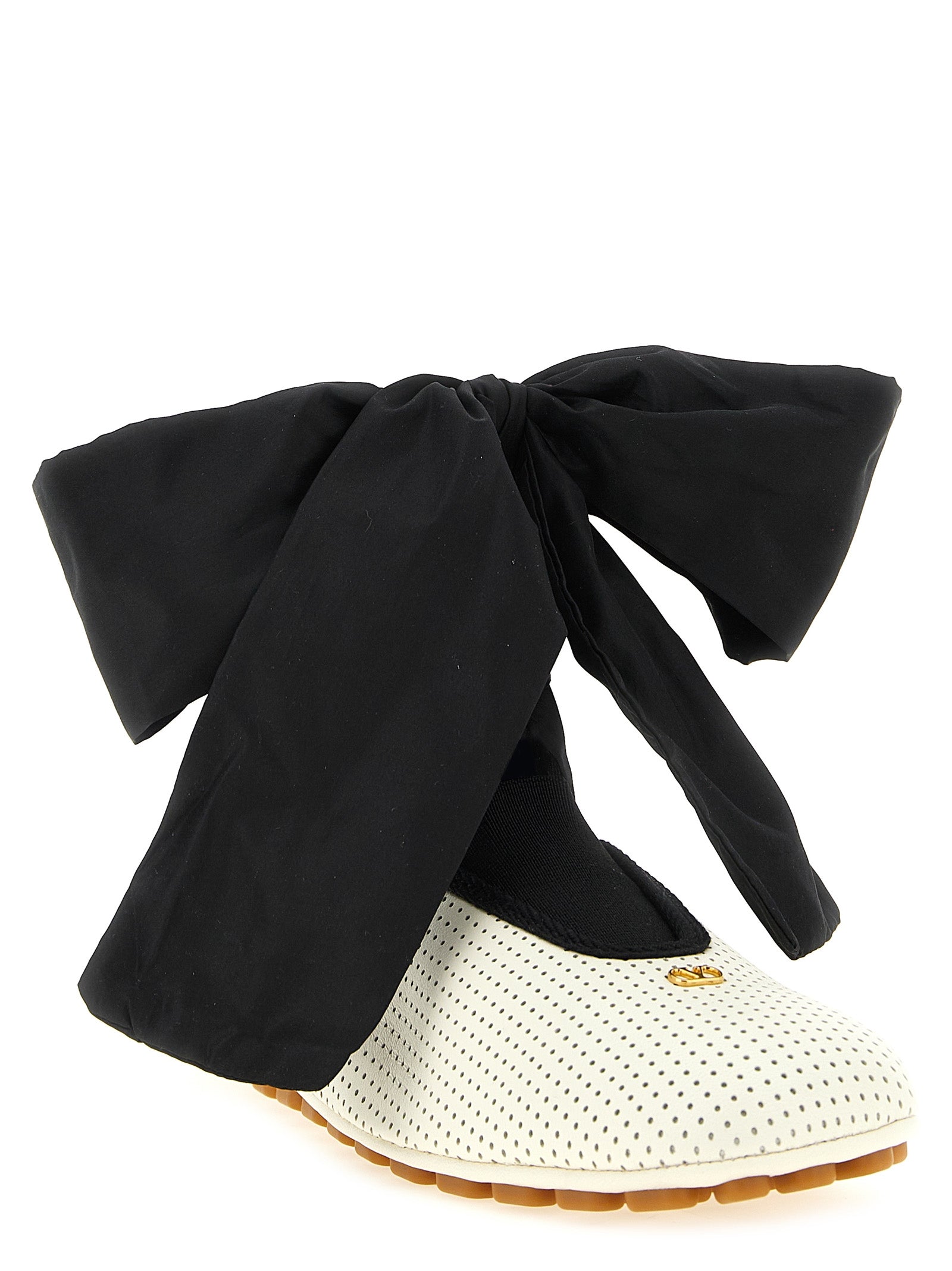 Valentino Garavani Rythmika ballet flats White/black Lamb Leather (ovis Aries) Flat Shoes