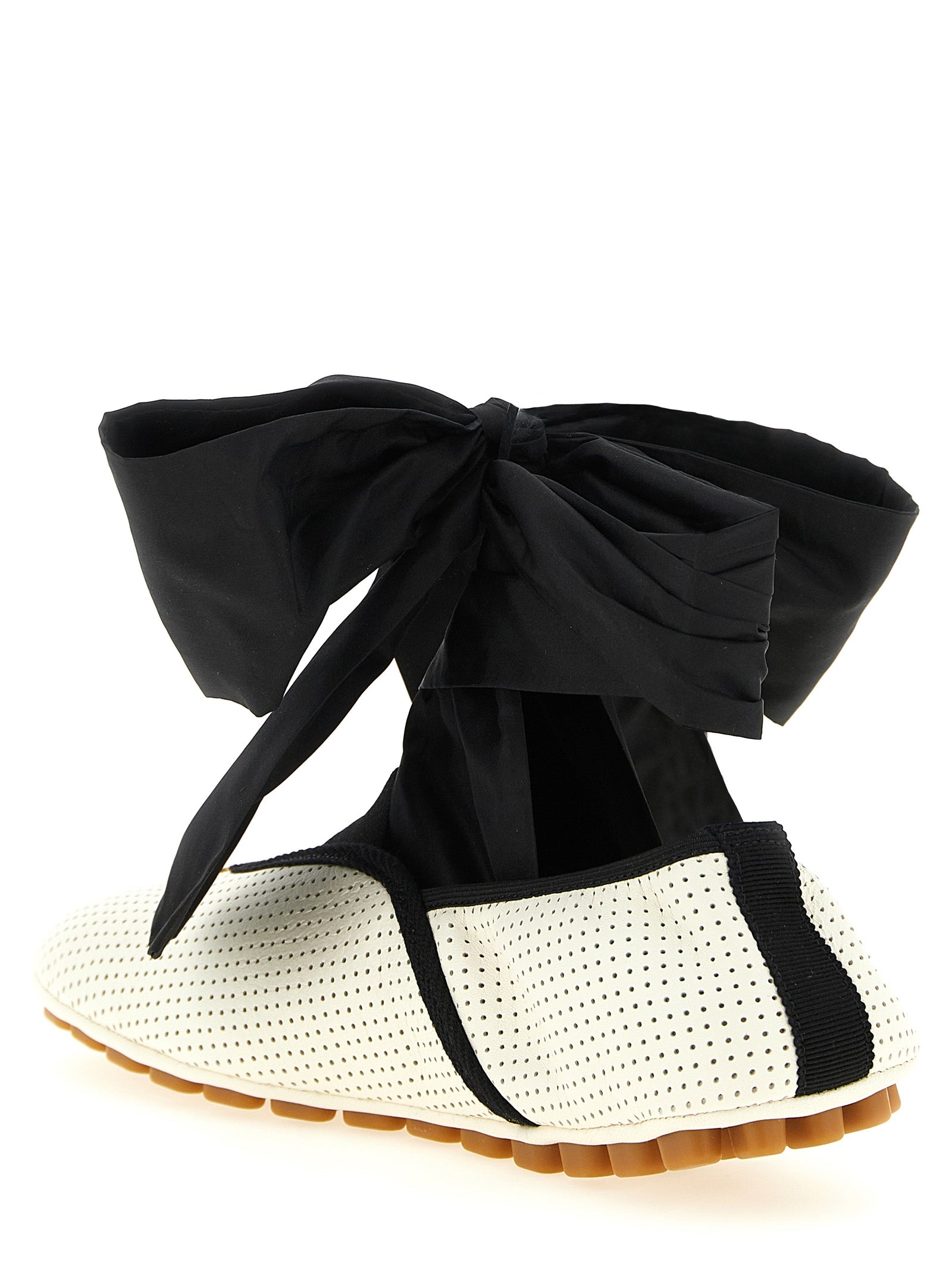 Valentino Garavani Rythmika ballet flats White/black Lamb Leather (ovis Aries) Flat Shoes