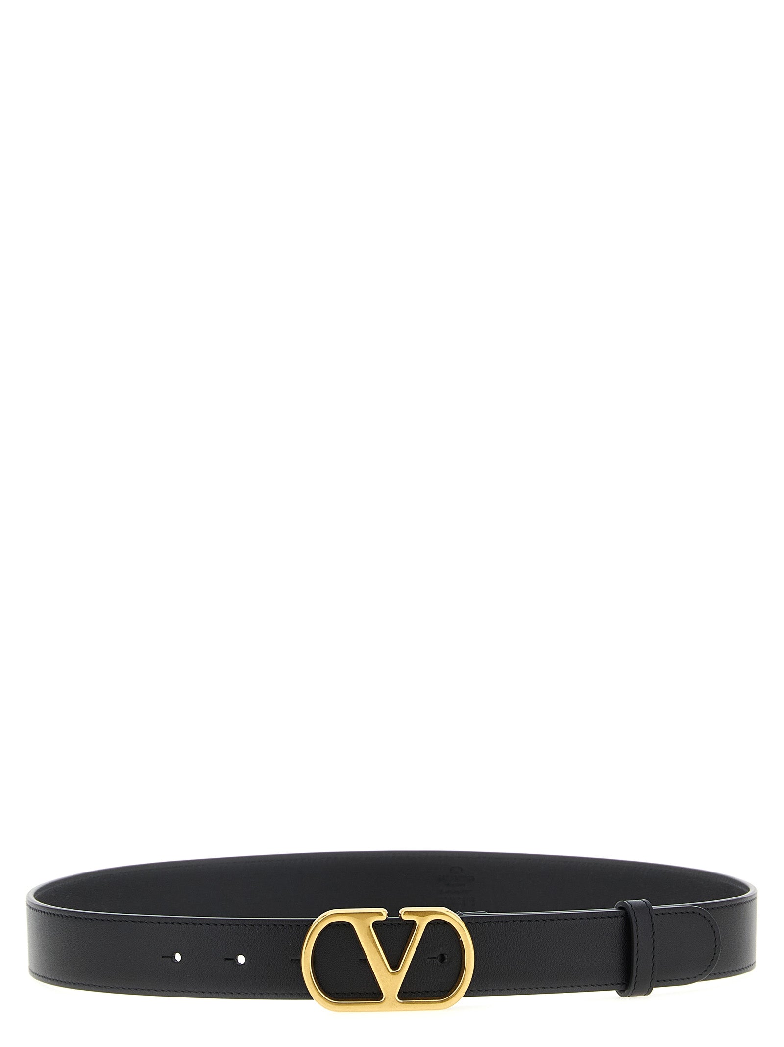Valentino Garavani VLogo Signature belt Black Calfskin Leather (bos Taurus)