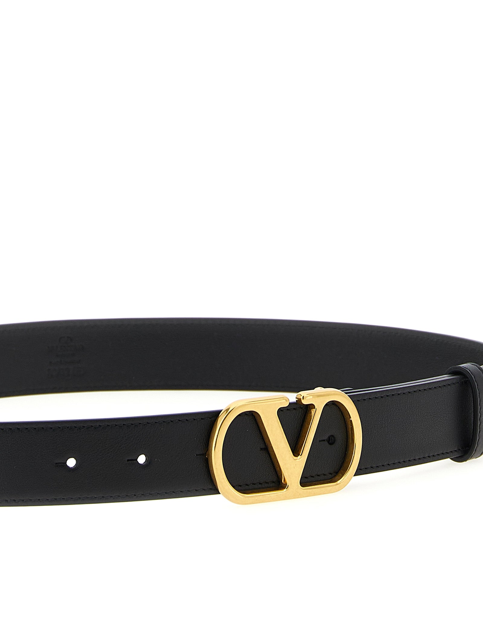 Valentino Garavani VLogo Signature belt Black Calfskin Leather (bos Taurus)