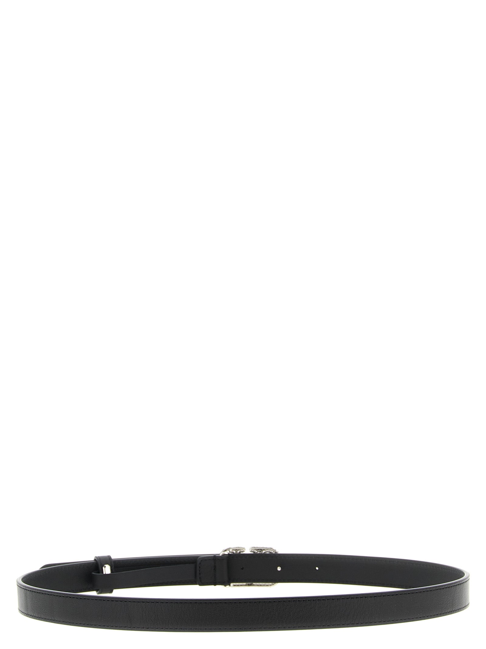 Valentino Garavani VLogo Signature belt Black Calfskin Leather (bos Taurus)