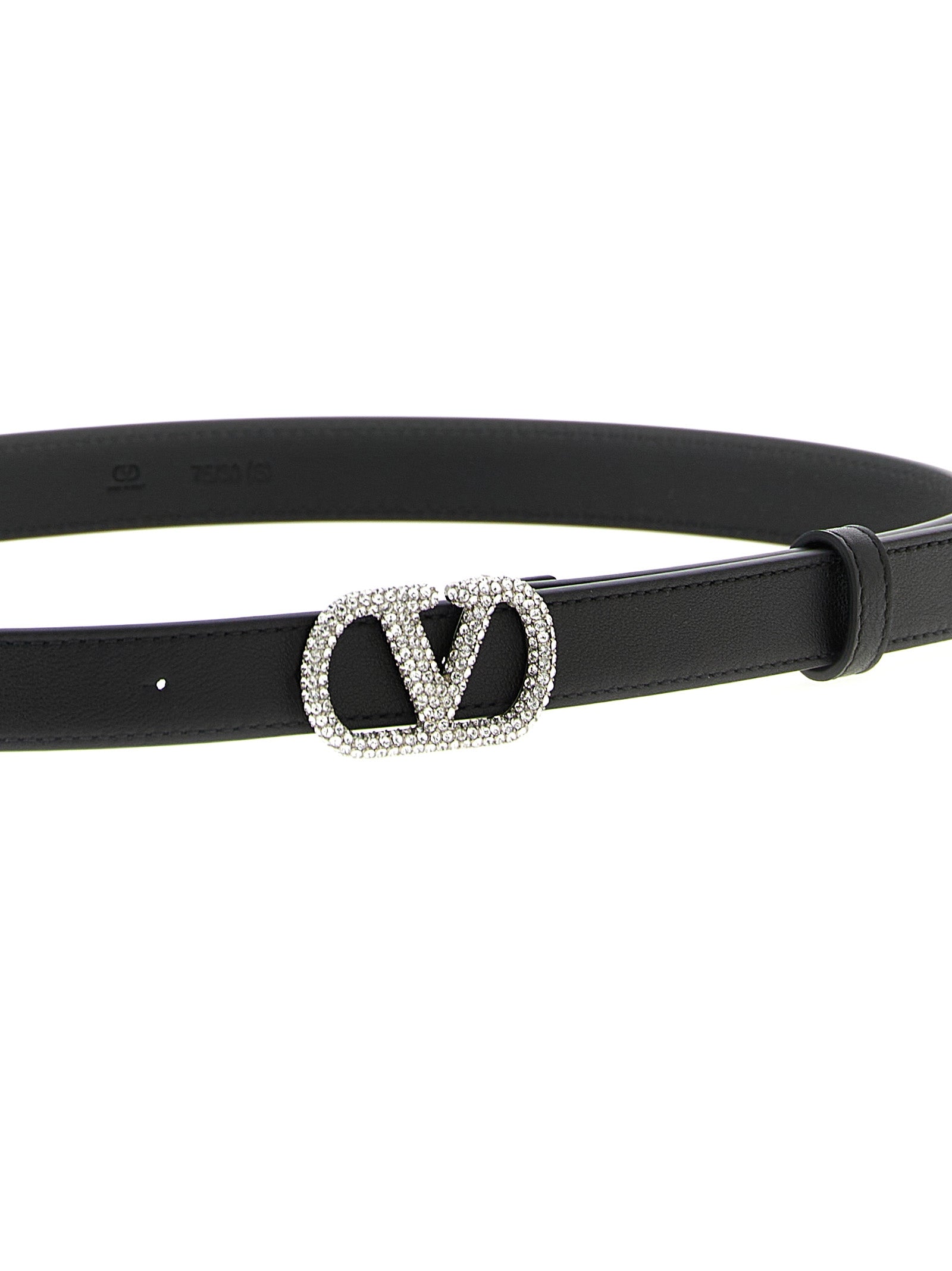 Valentino Garavani VLogo Signature belt Black Calfskin Leather (bos Taurus)