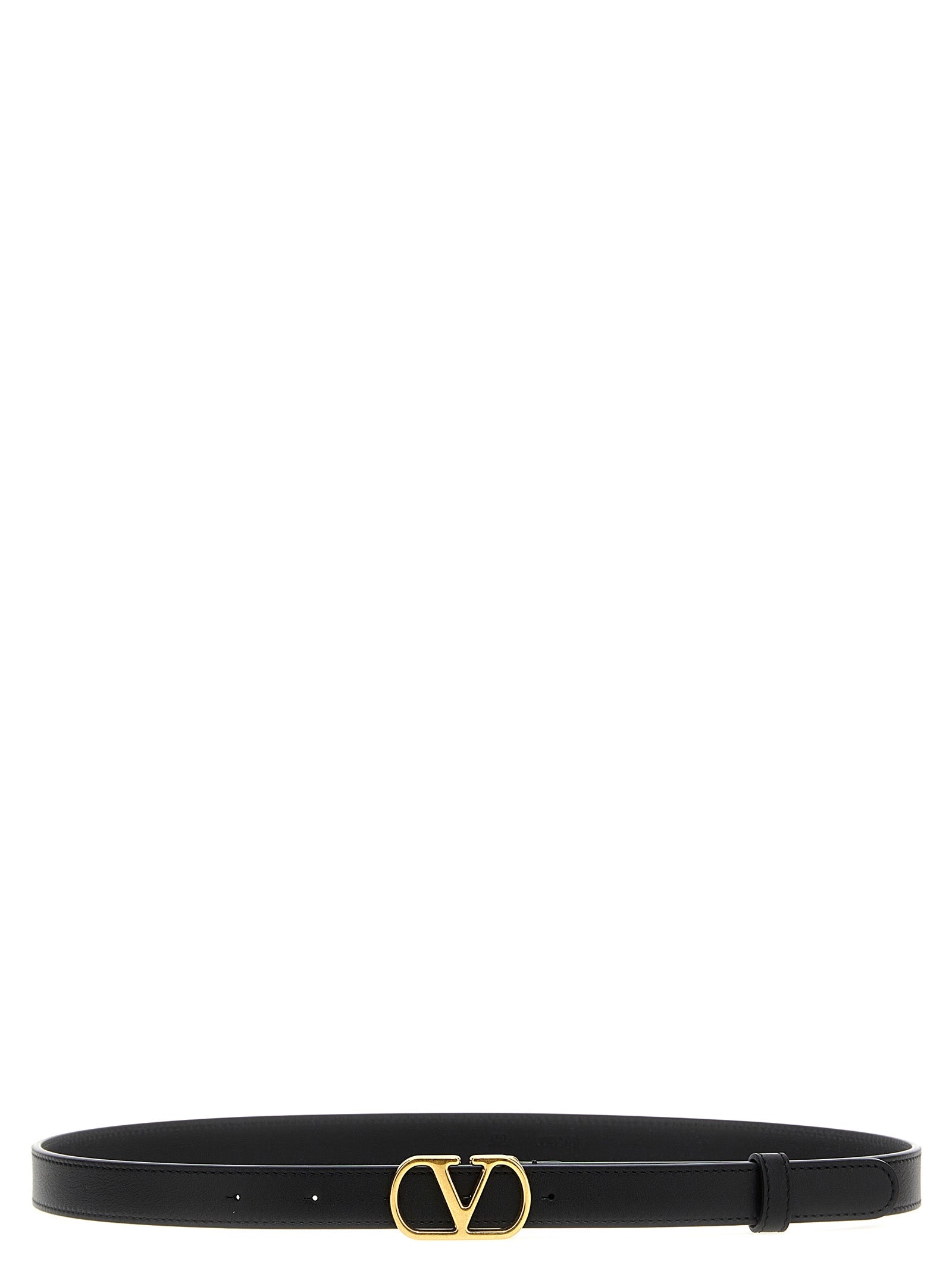 Valentino Garavani VLogo Signature belt Black Calfskin Leather (bos Taurus)