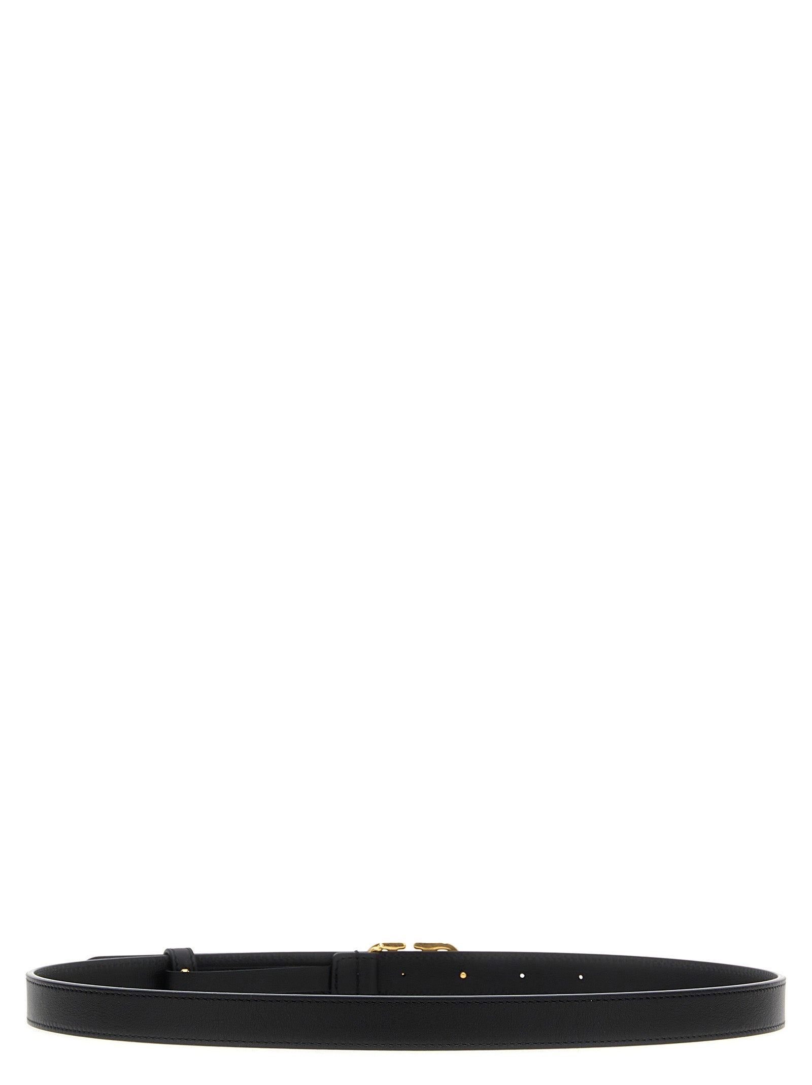 Valentino Garavani VLogo Signature belt Black Calfskin Leather (bos Taurus)