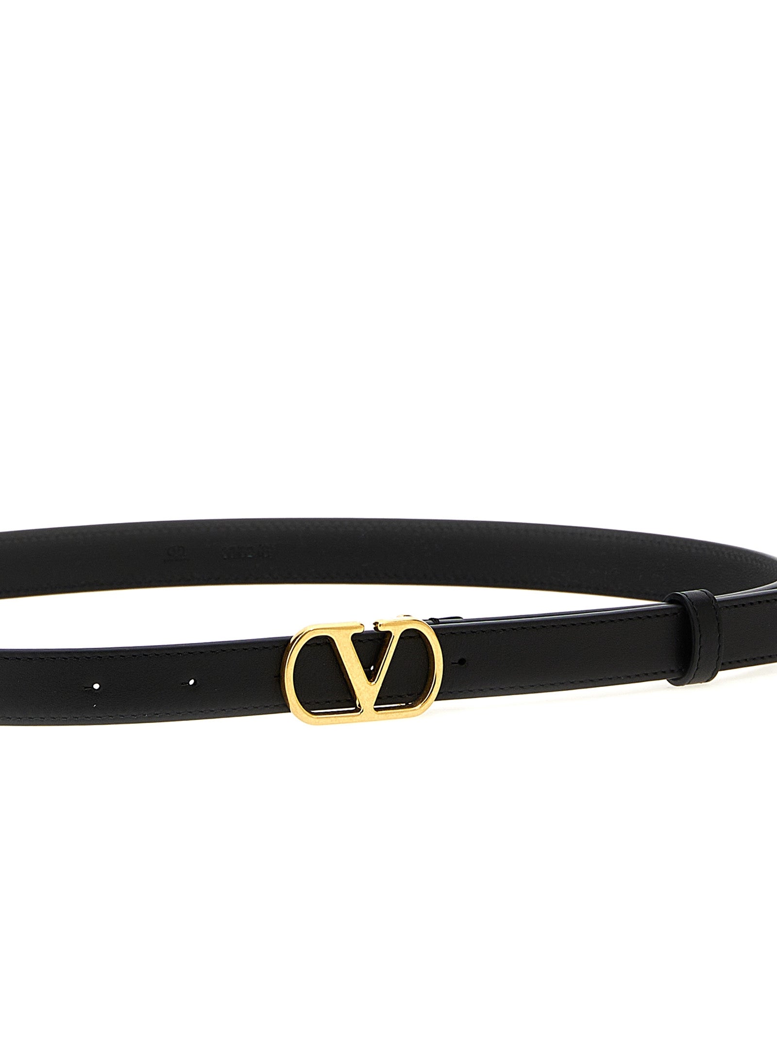Valentino Garavani VLogo Signature belt Black Calfskin Leather (bos Taurus)