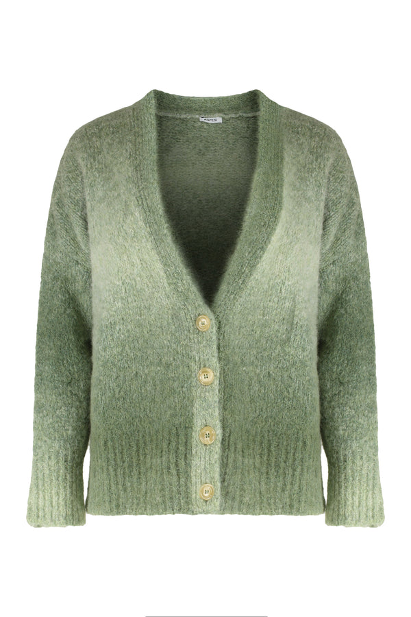 Cardigan Alpaca Blend Green Wool Cardigans