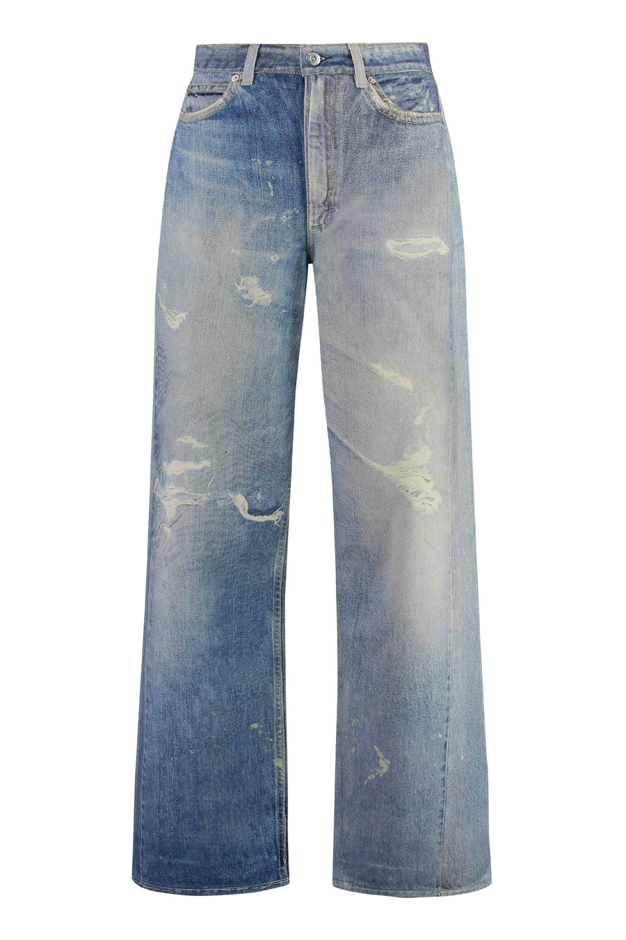 Wide-Leg Jeans Full Cut Denim Blue Cotton