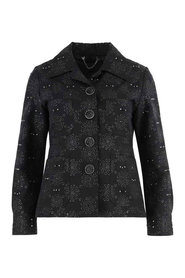 Single Button Jacket Black Polyester