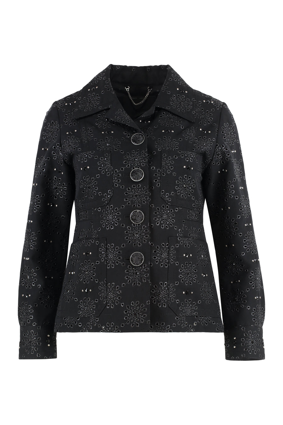 Single Button Jacket Black Polyester