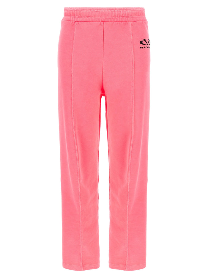 Oval Logo joggers Pink Cotton Pant