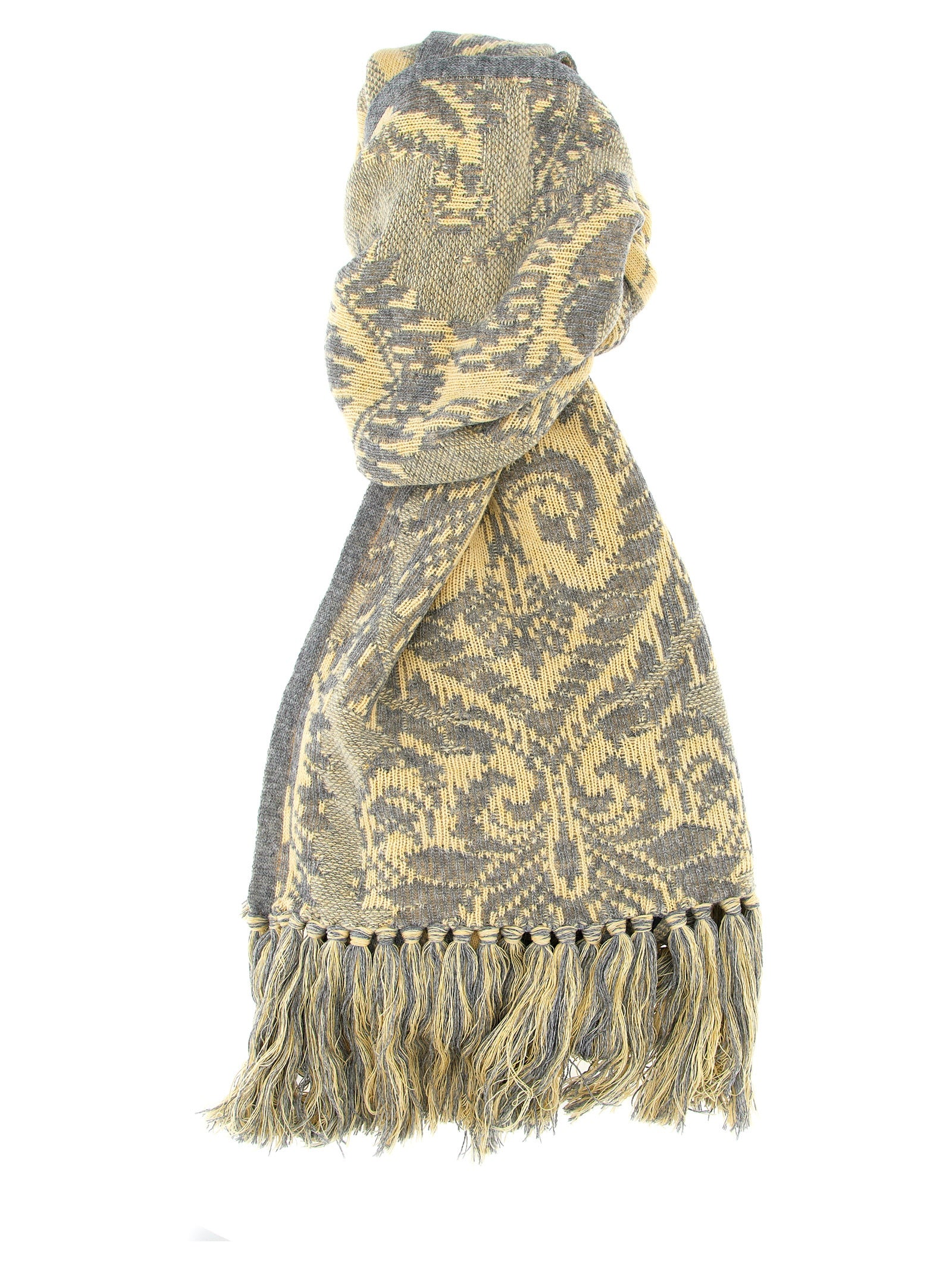 Barocco jacquard scarf Multicolor Wool Scarves, Foulards