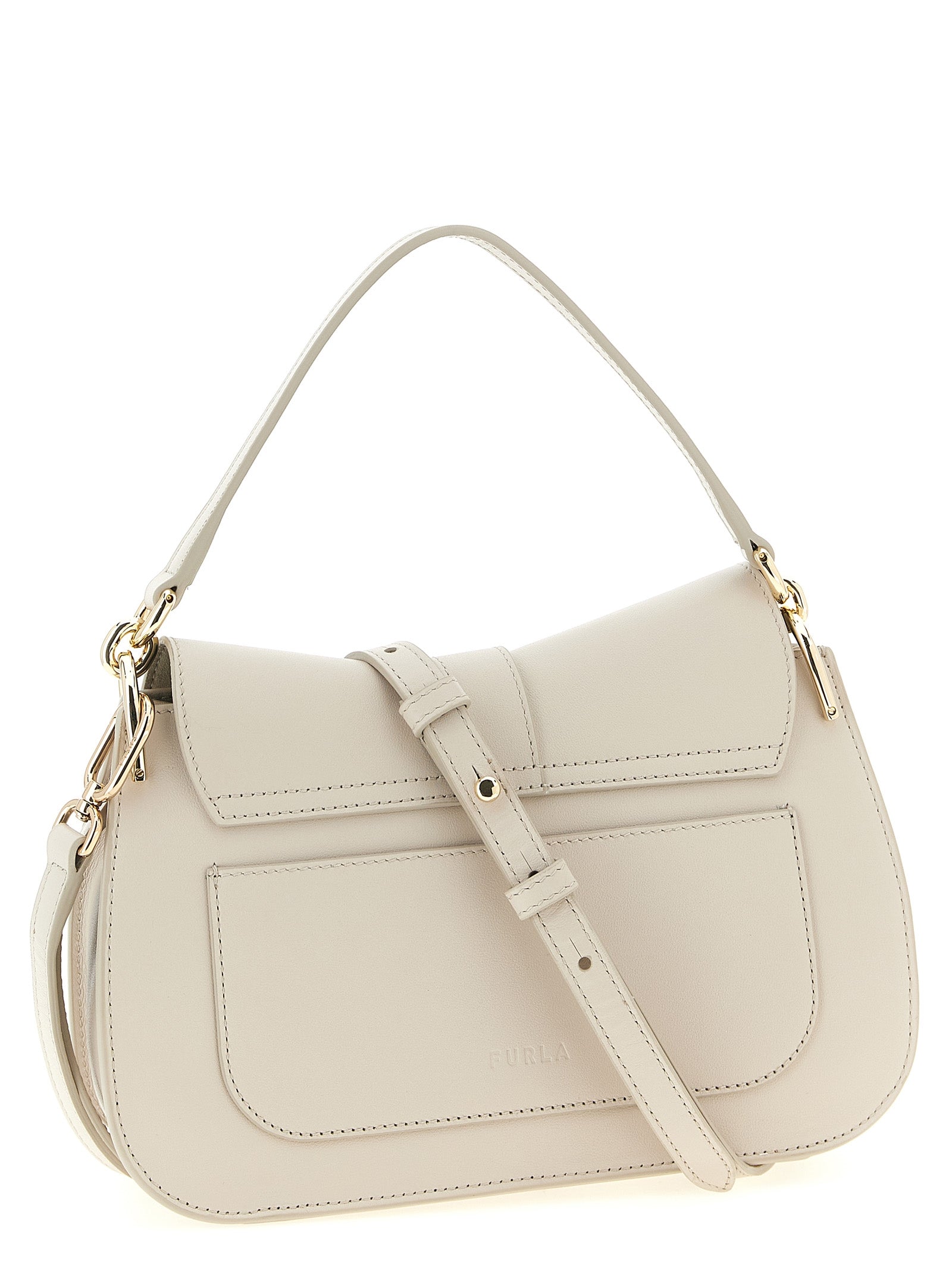 Flow M shoulder bag Beige Calfskin Leather (bos Taurus)