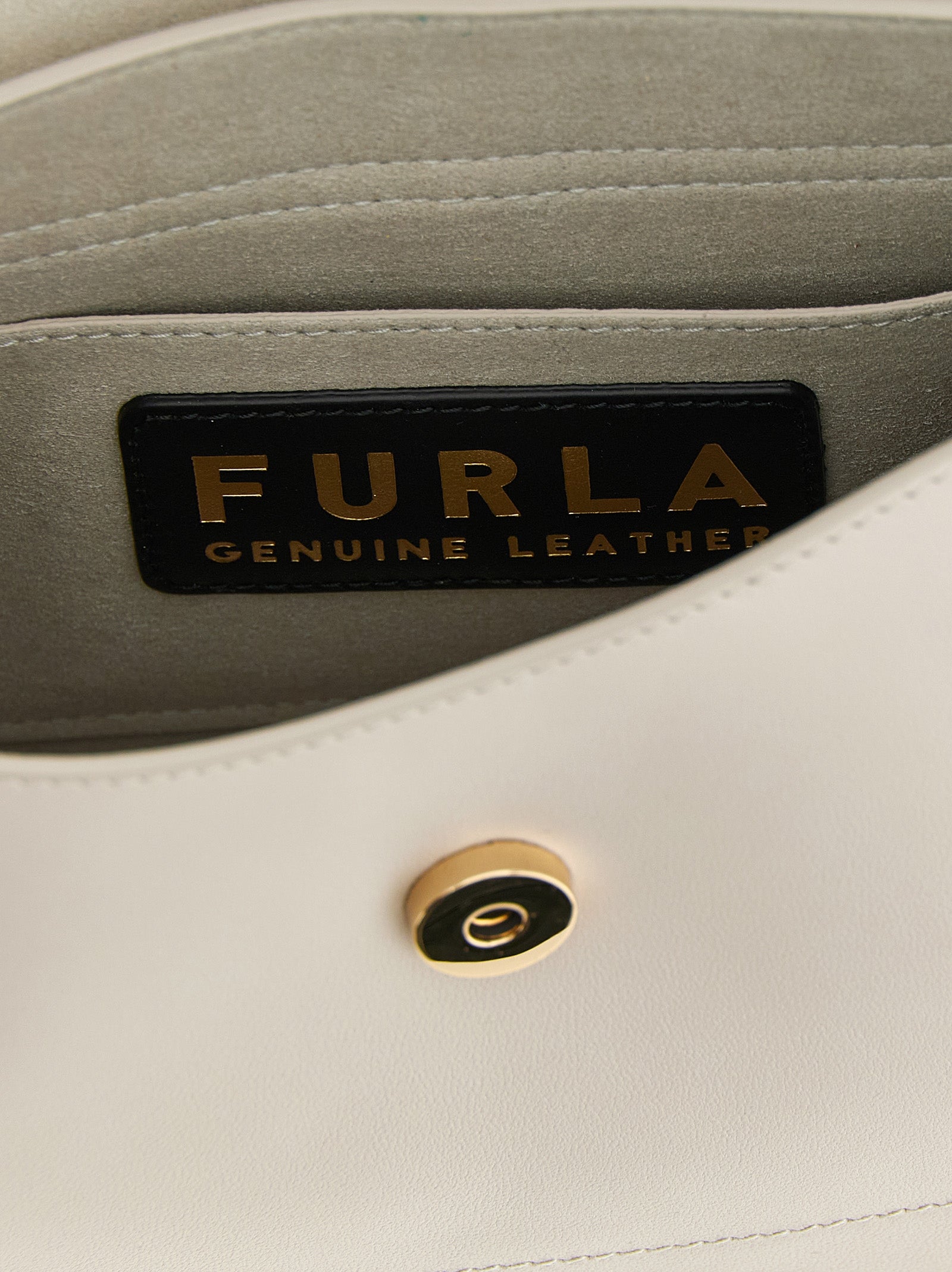 Flow M shoulder bag Beige Calfskin Leather (bos Taurus)