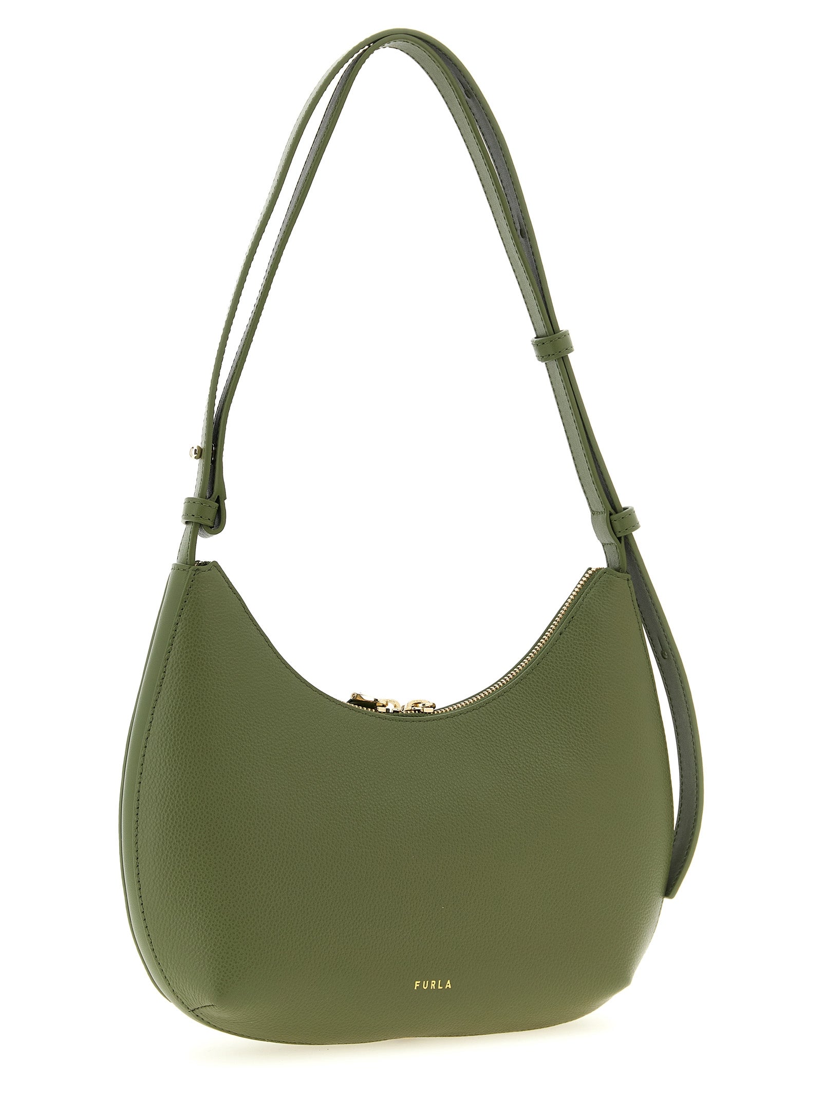 Furla Goccia small shoulder bag Green Calfskin Leather (bos Taurus)