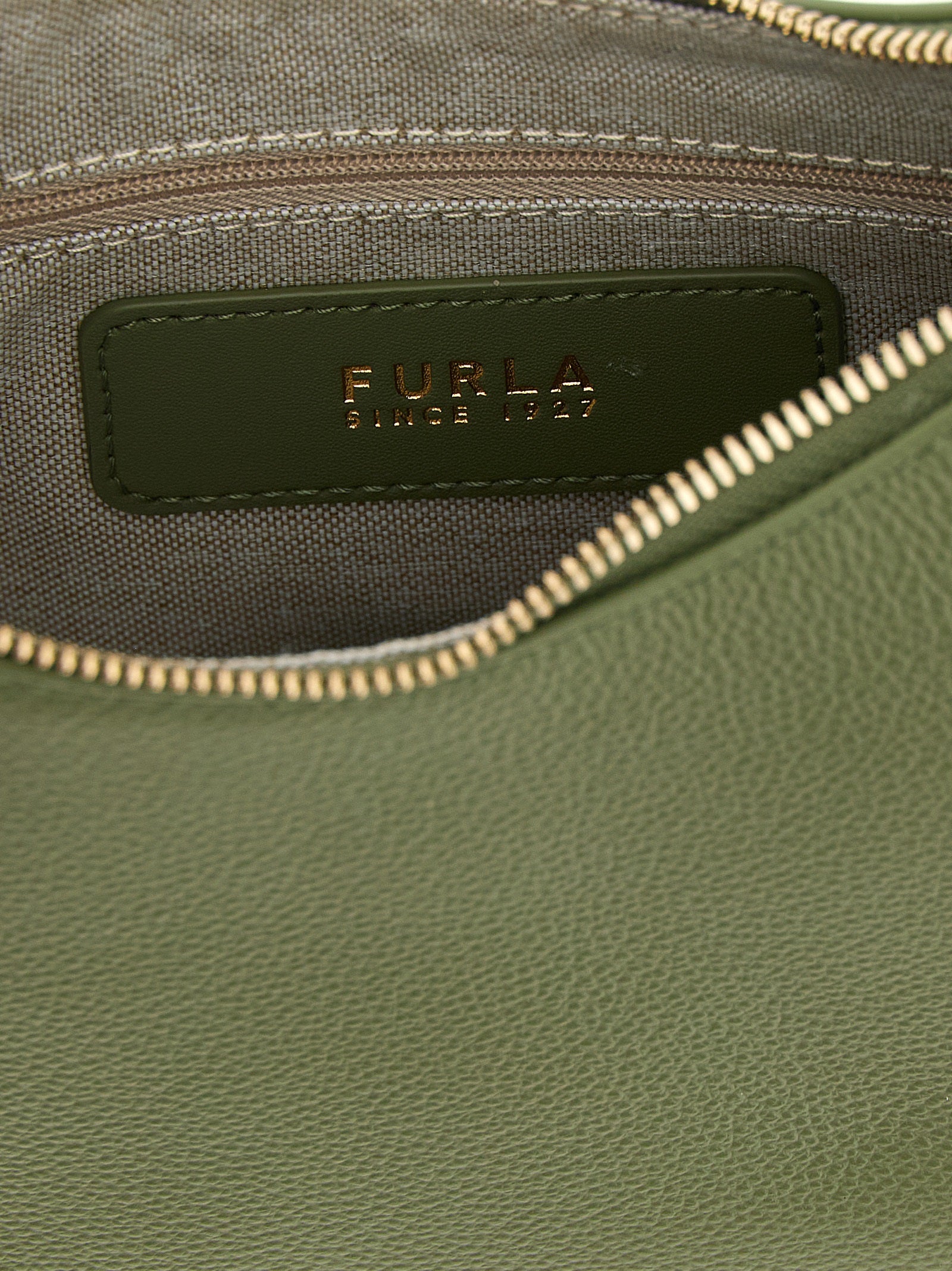 Furla Goccia small shoulder bag Green Calfskin Leather (bos Taurus)