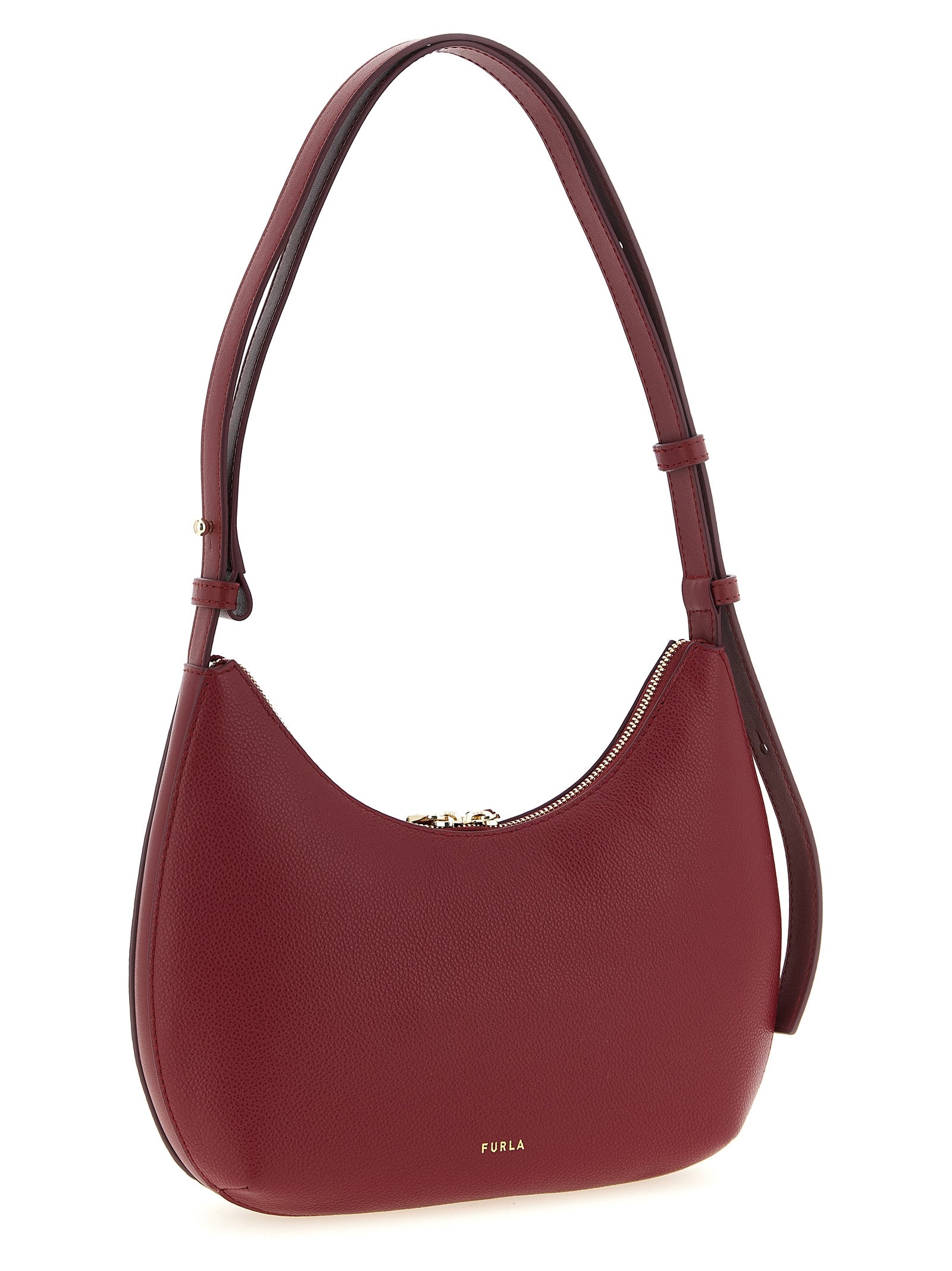 Furla Goccia small shoulder bag Bordeaux Calfskin Leather (bos Taurus)