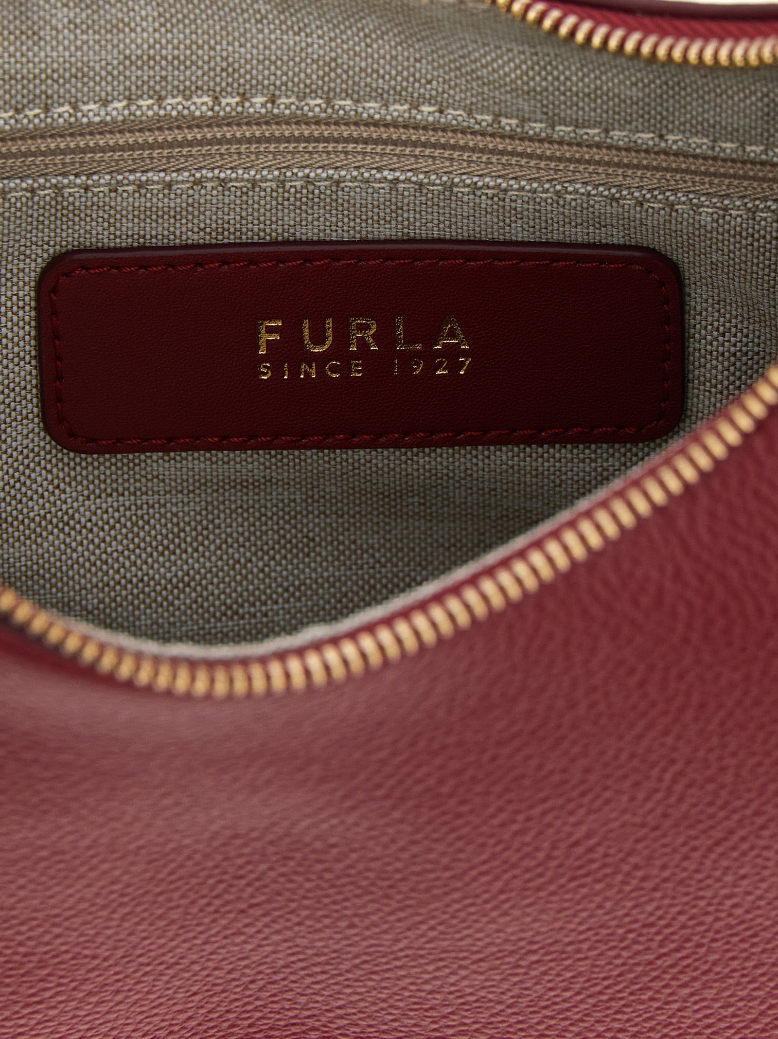 Furla Goccia small shoulder bag Bordeaux Calfskin Leather (bos Taurus)