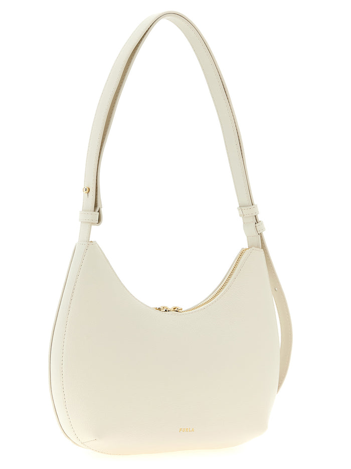 Furla Goccia Small Shoulder Bag White Calfskin Leather (bos Taurus)