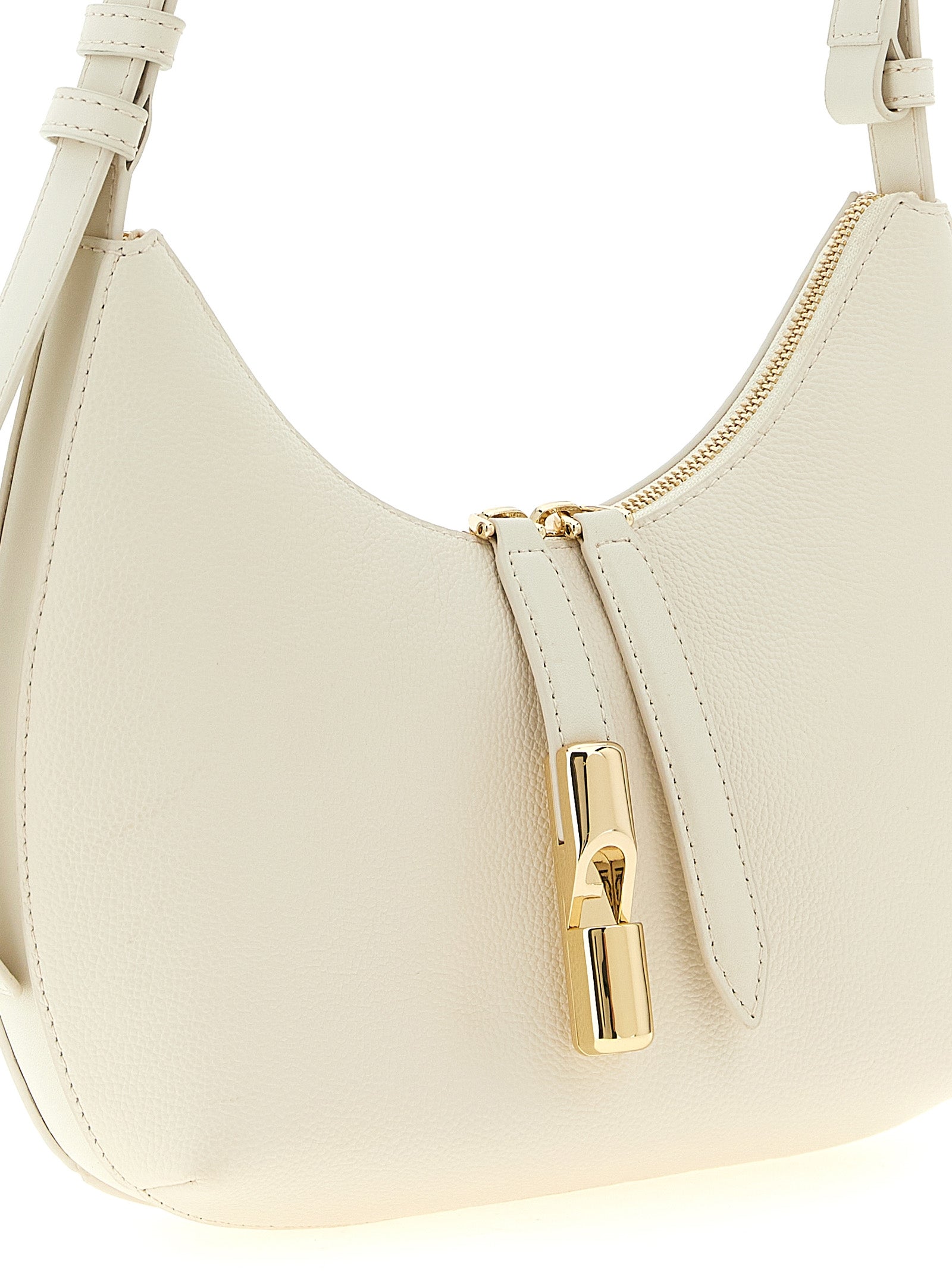 Furla Goccia Small Shoulder Bag White Calfskin Leather (bos Taurus)