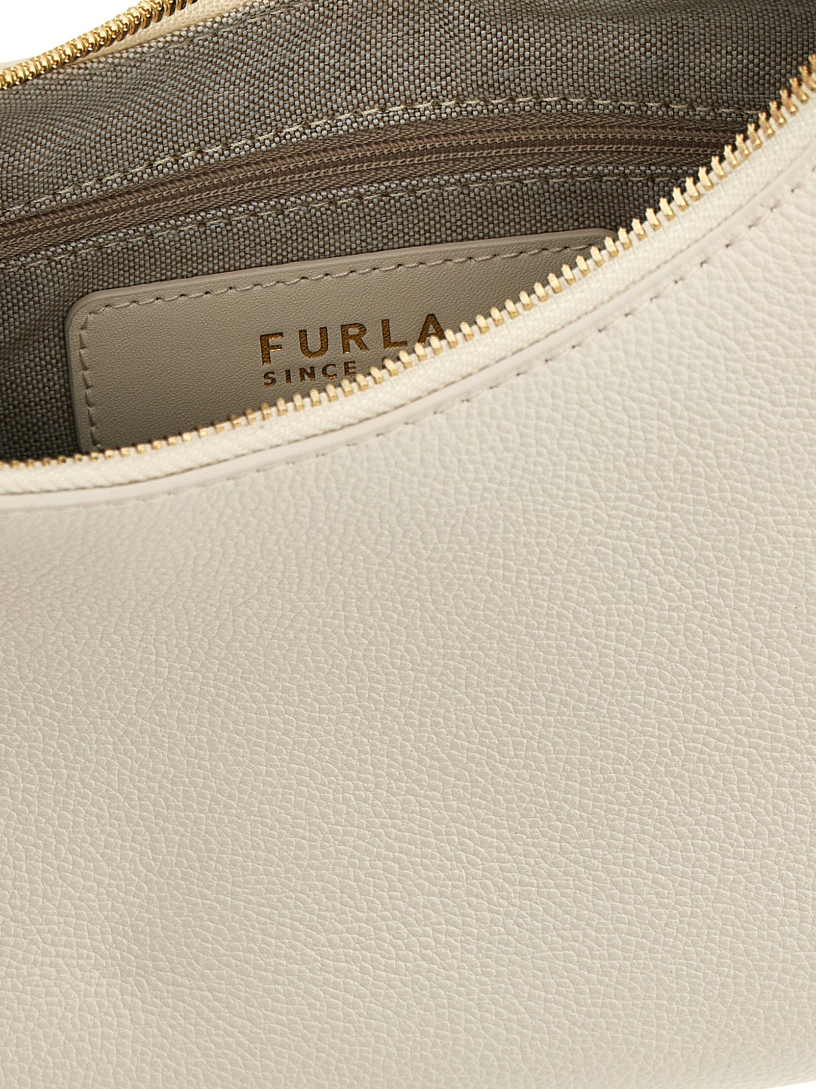 Furla Goccia Small Shoulder Bag White Calfskin Leather (bos Taurus)