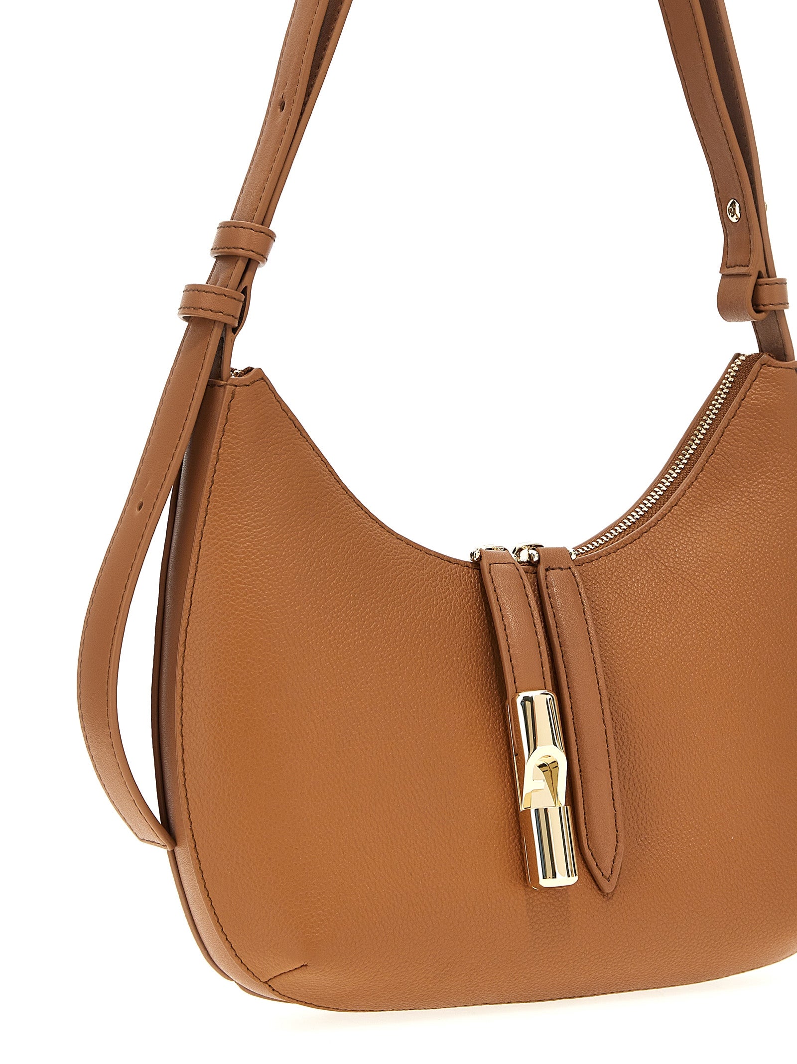 Furla Goccia S shoulder bag Brown Leather