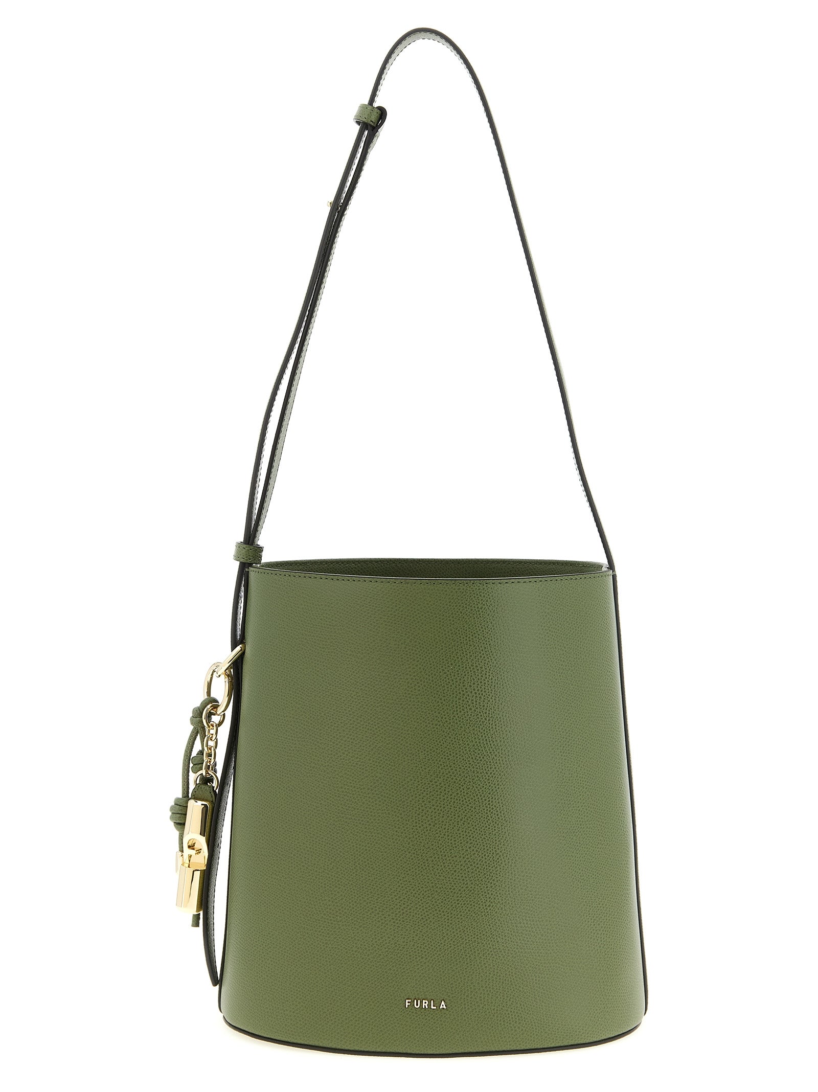 Roxie small bucket bag Green Calfskin Leather (bos Taurus) Shoulder