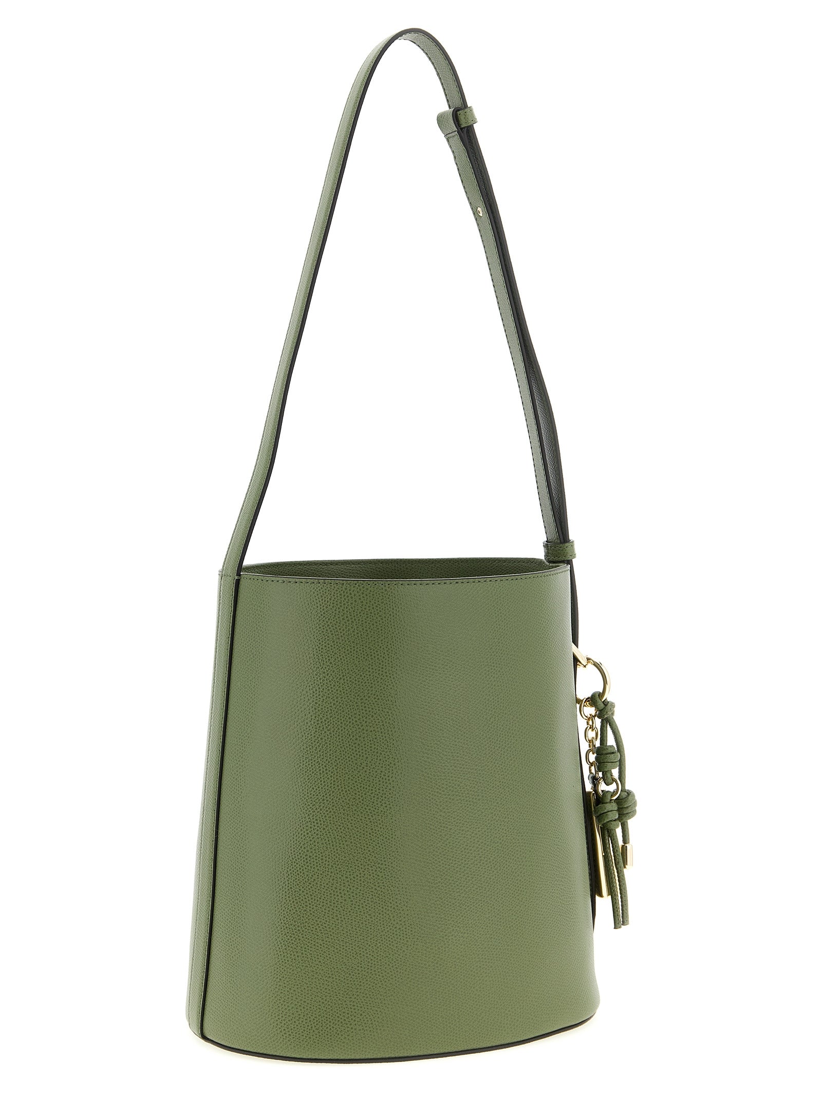 Roxie small bucket bag Green Calfskin Leather (bos Taurus) Shoulder