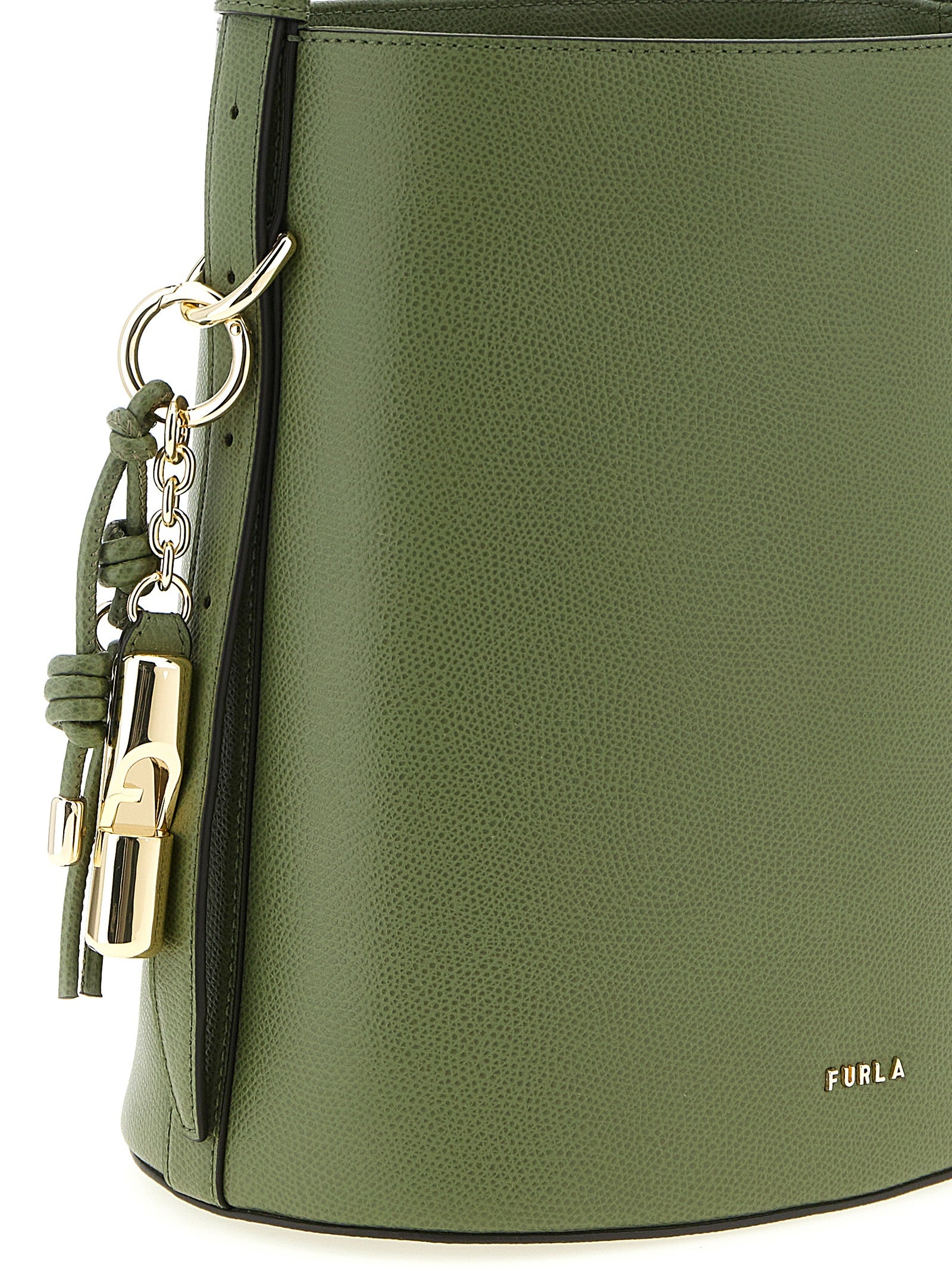 Roxie small bucket bag Green Calfskin Leather (bos Taurus) Shoulder