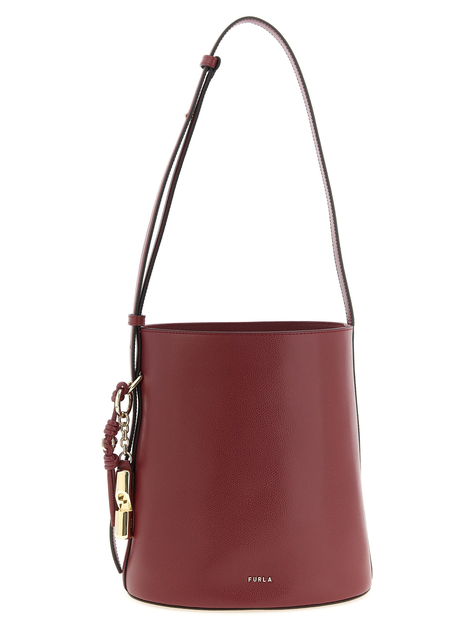 Roxie small bucket bag Bordeaux Calfskin Leather (bos Taurus) Shoulder
