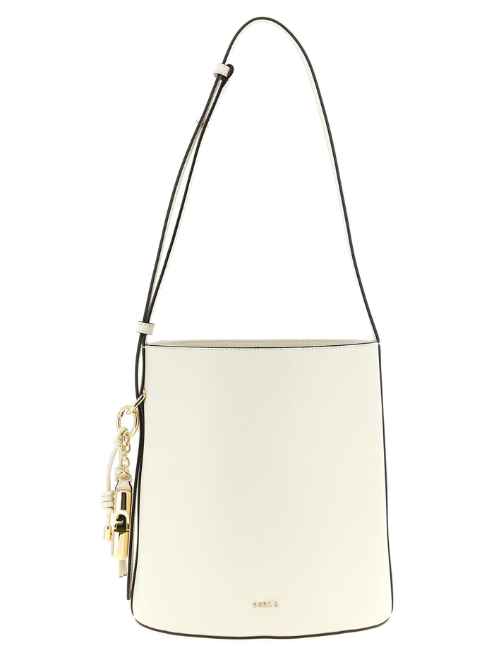 Roxie small bucket bag White Calfskin Leather (bos Taurus) Shoulder