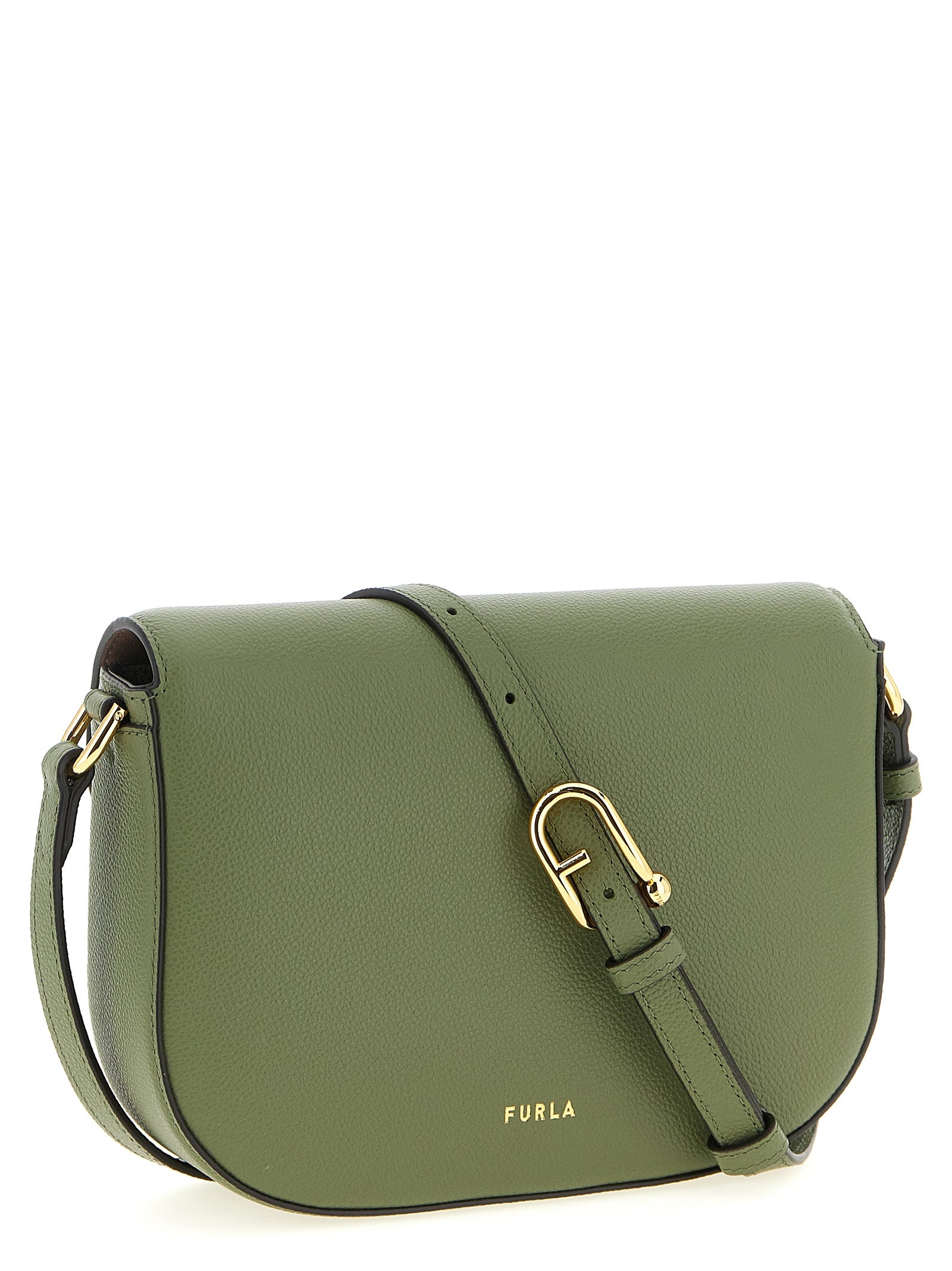 Furla Moonlight small crossbody bag Green Calfskin Leather (bos Taurus)