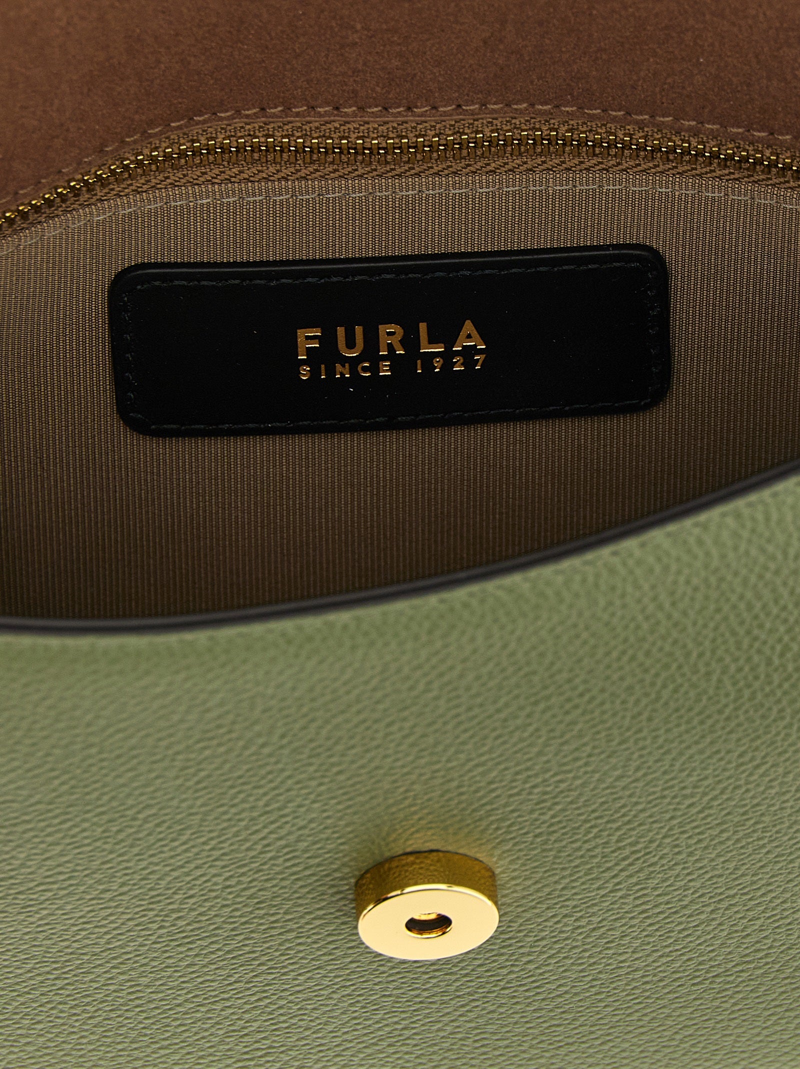 Furla Moonlight small crossbody bag Green Calfskin Leather (bos Taurus)
