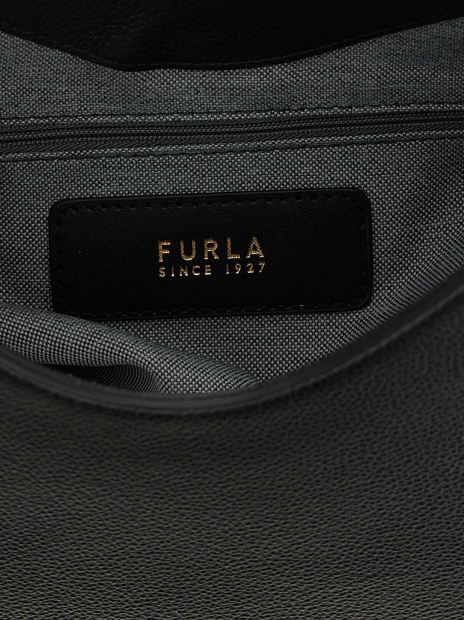 Furla Goccia Small Shoulder Bag Black Calfskin Leather (bos Taurus)