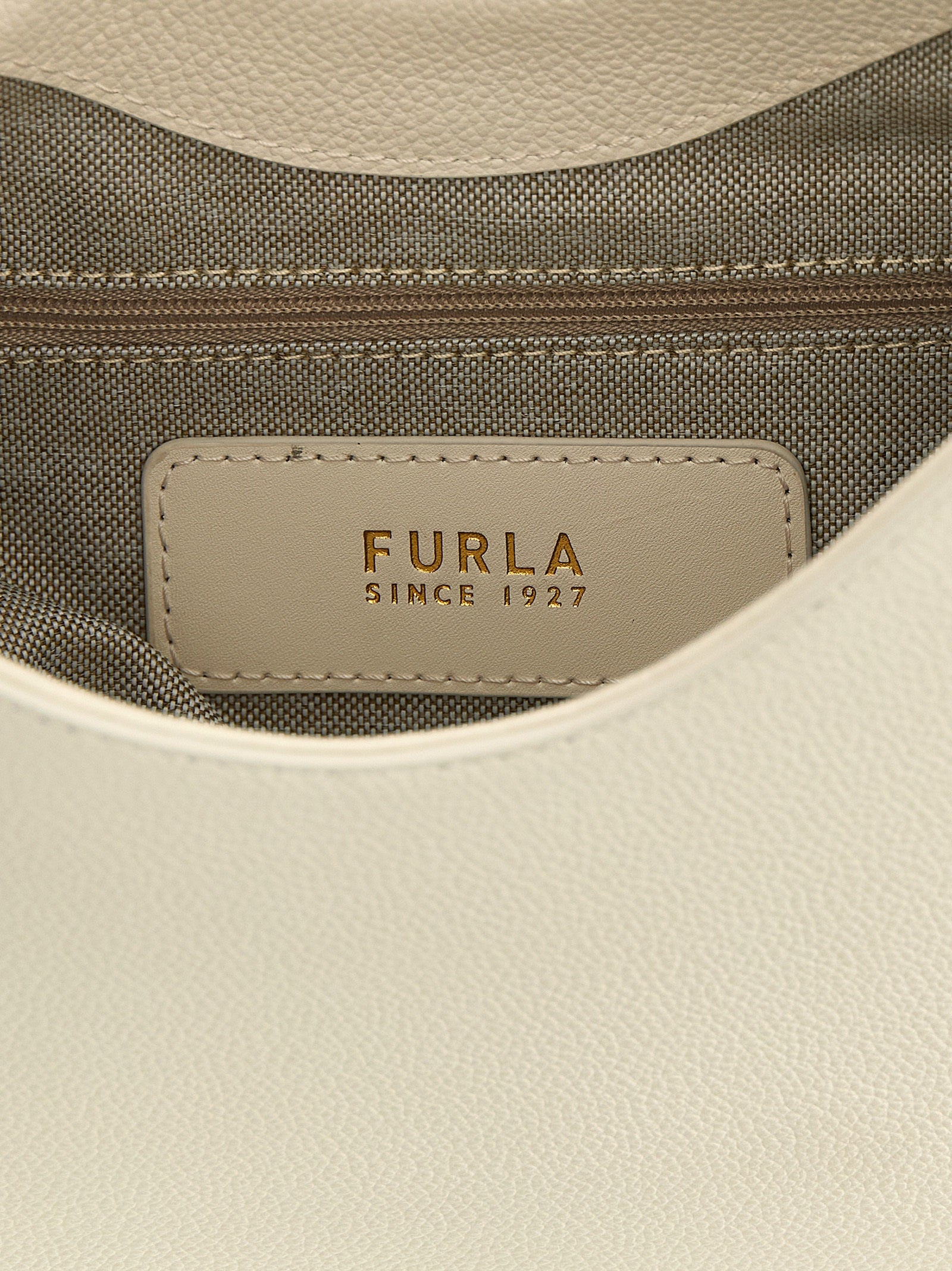 Furla Goccia Small Shoulder Bag White Calfskin Leather (bos Taurus)