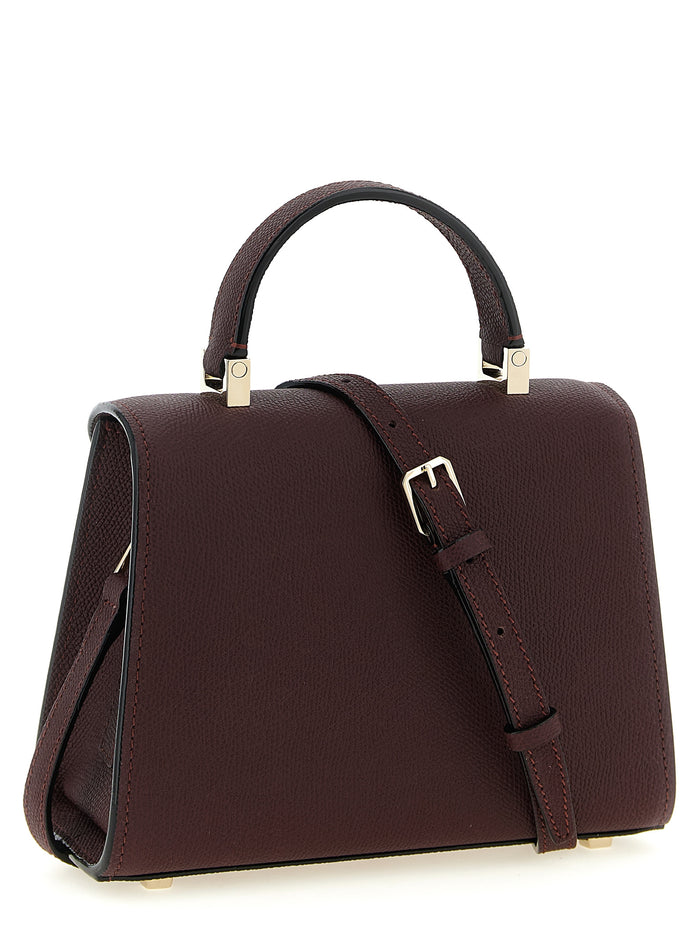 Micro Iside Crossbody Bag Bordeaux Calfskin Leather (bos Taurus)