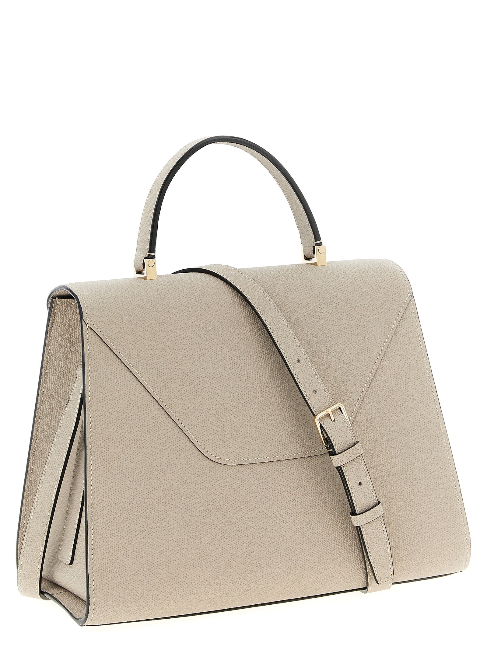Iside large handbag Beige Calfskin Leather (bos Taurus) Hand Bags