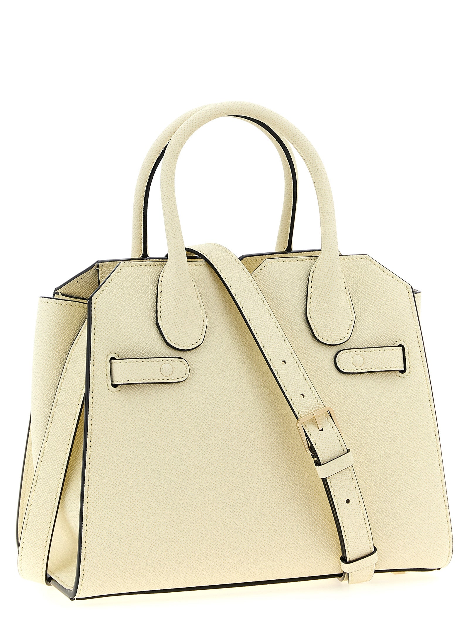 Milano mini handbag Beige Calfskin Leather (bos Taurus) Hand Bags