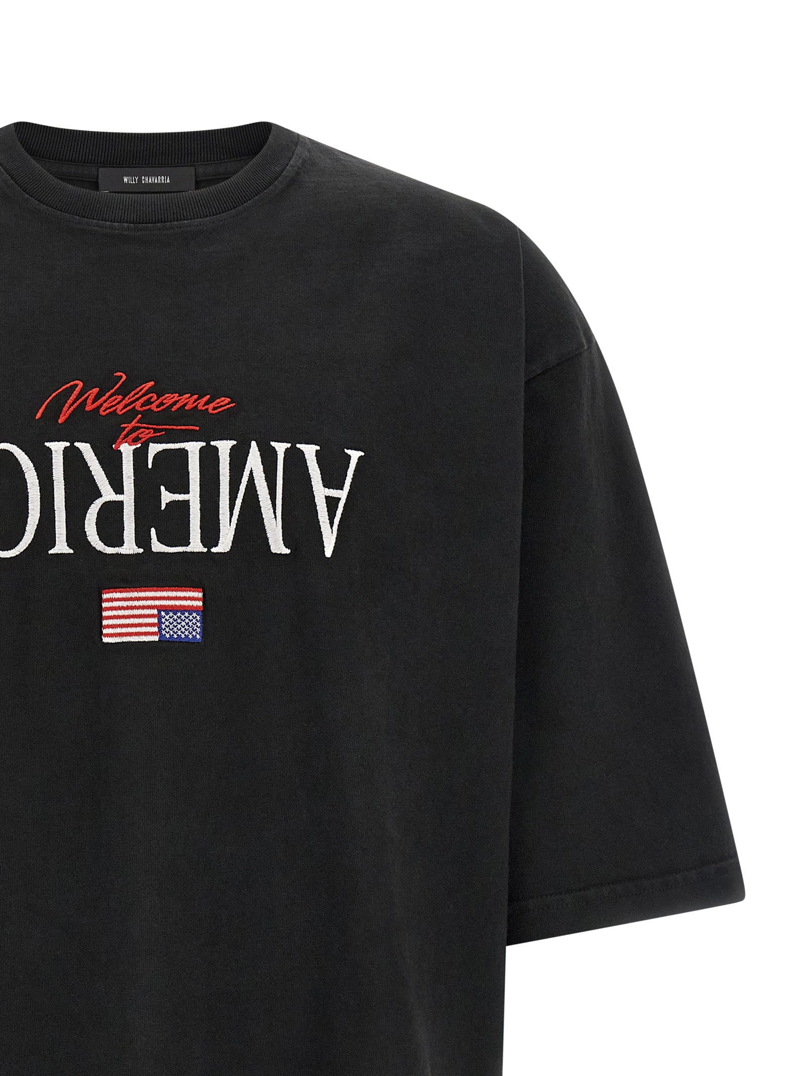 Welcome To America- Buffalo T-Shirt Black Cotton