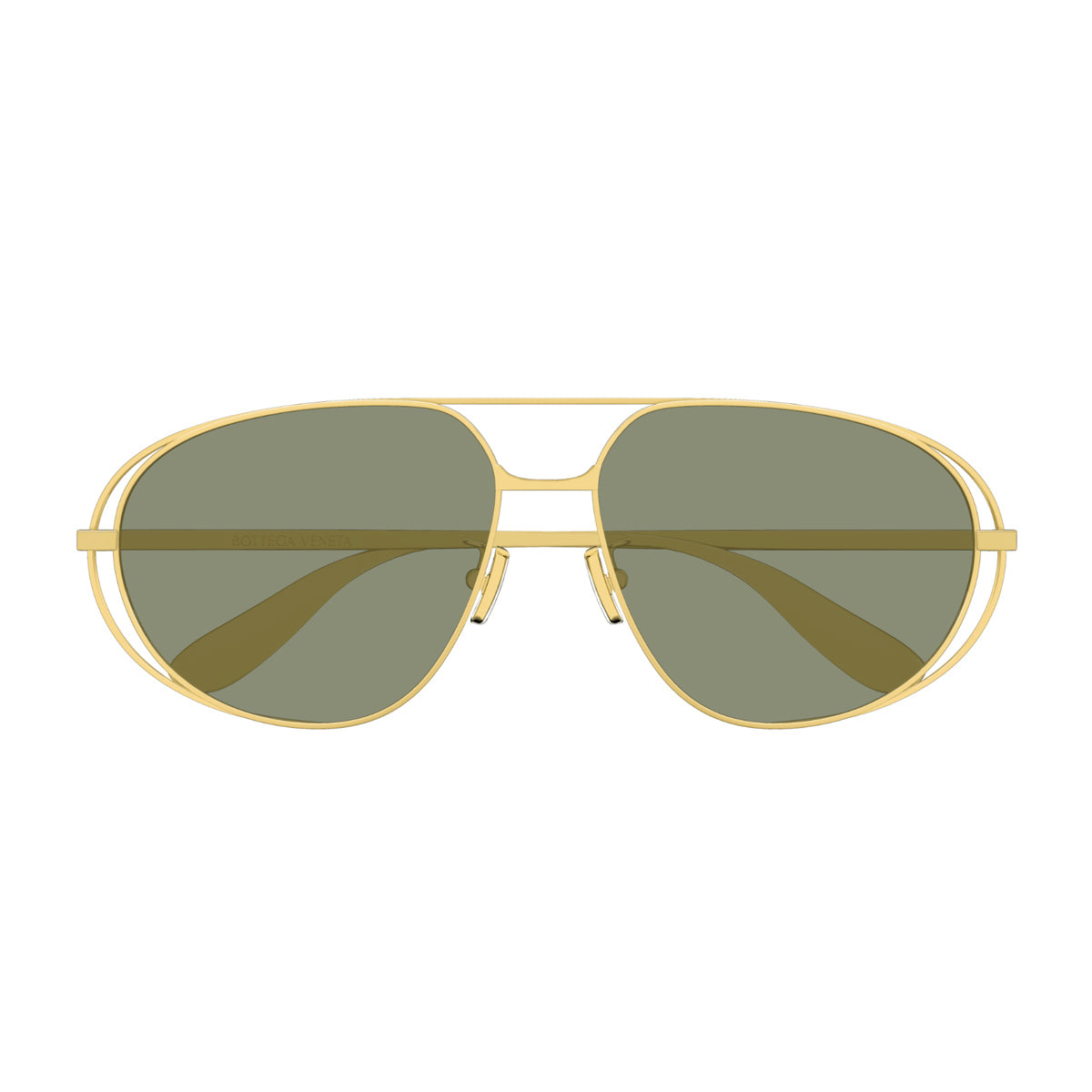Bottega Veneta BV1344S 001 Gold Green Oro Metal Occhiali Da Sole