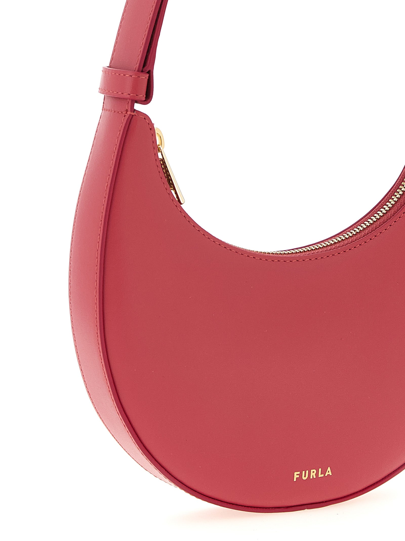 Furla Delizia mini shoulder bag Fuchsia Calfskin Leather (bos Taurus)
