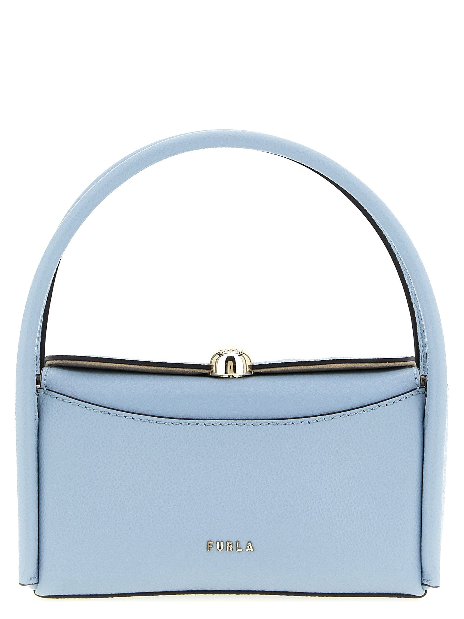 Nicole mini handbag Light Blue Calfskin Leather (bos Taurus) Hand Bags