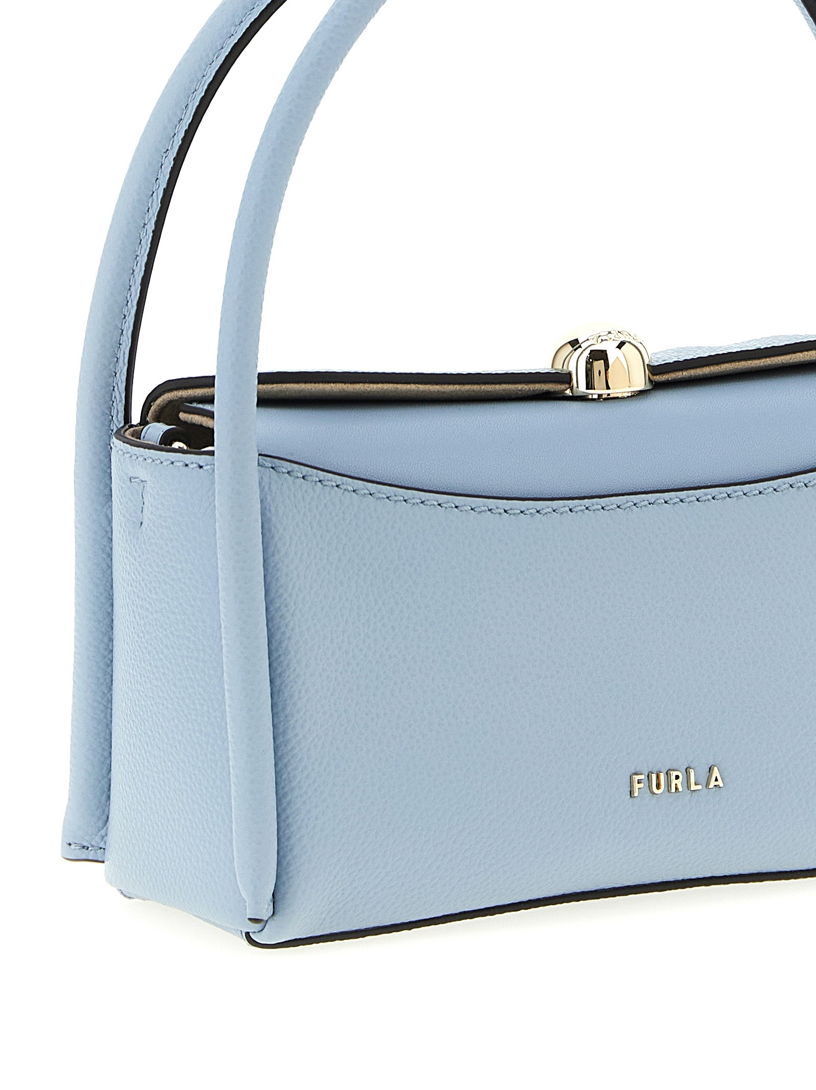 Nicole mini handbag Light Blue Calfskin Leather (bos Taurus) Hand Bags