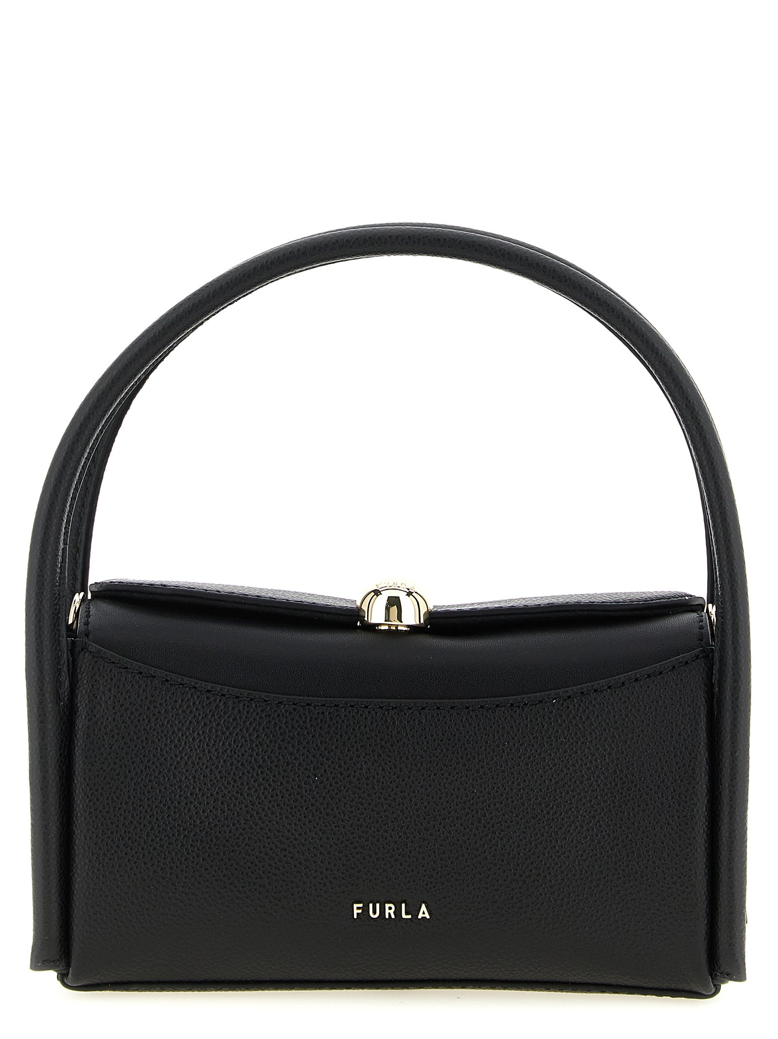 Nicole mini handbag Black Calfskin Leather (bos Taurus) Hand Bags