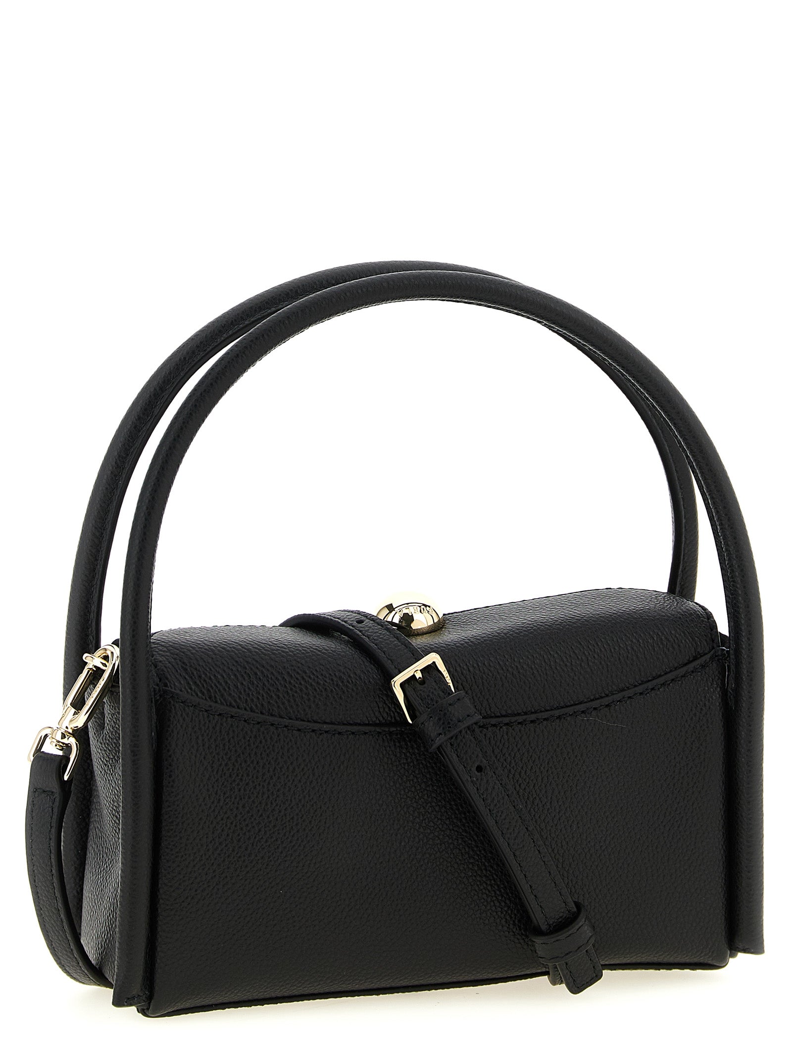 Nicole mini handbag Black Calfskin Leather (bos Taurus) Hand Bags